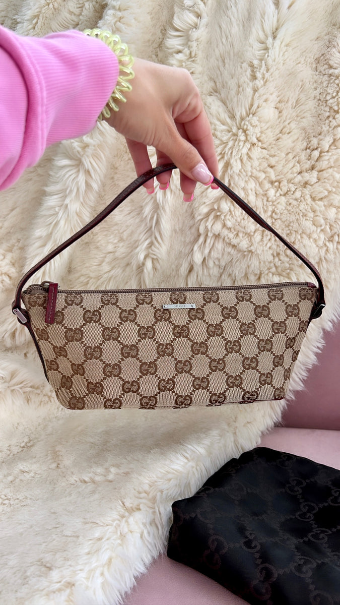 GUCCI Baguette GG Monogram Mini Bag – Beccas Bags