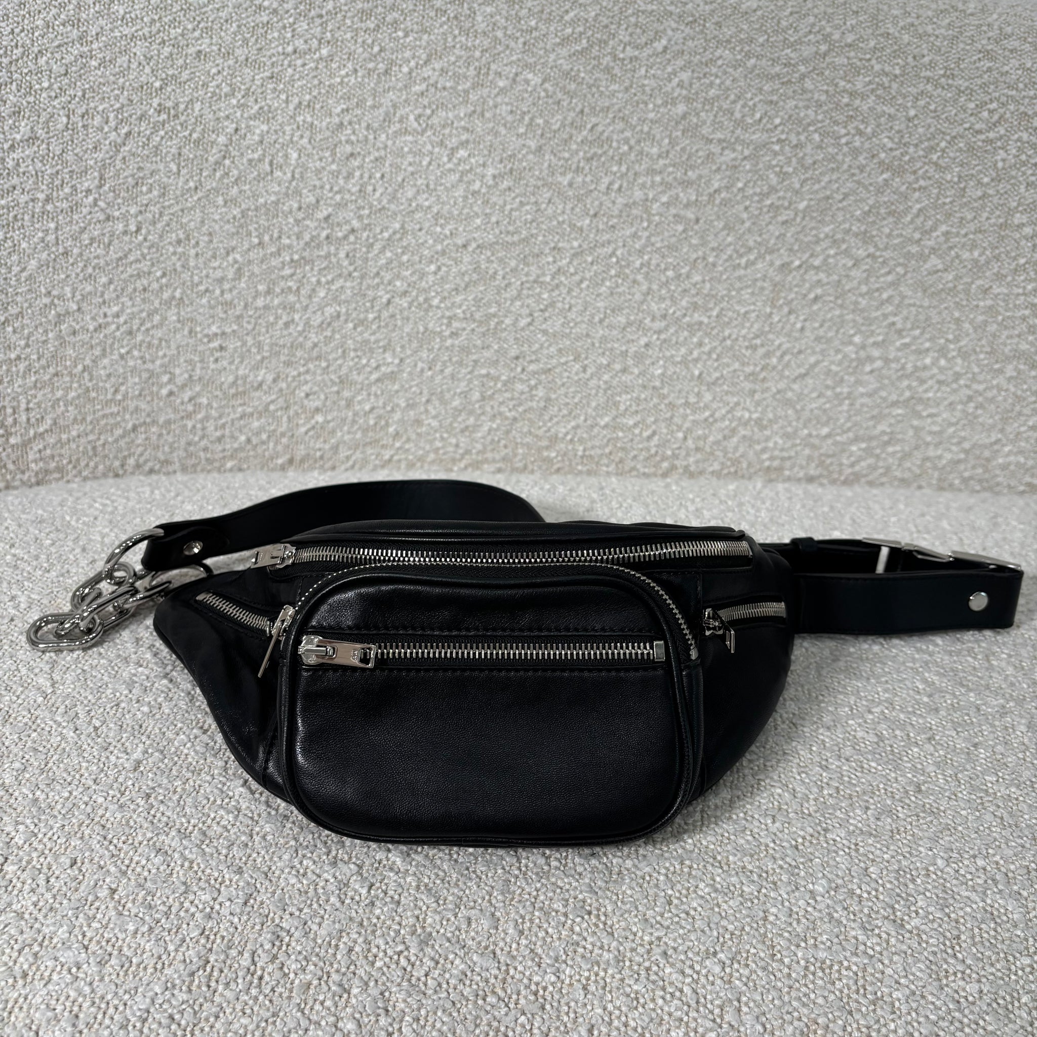 alexander wang mini attica velvet backpack Pre-owned Alexander Wang attica fanny pack in nappa leather – Beccas Bags