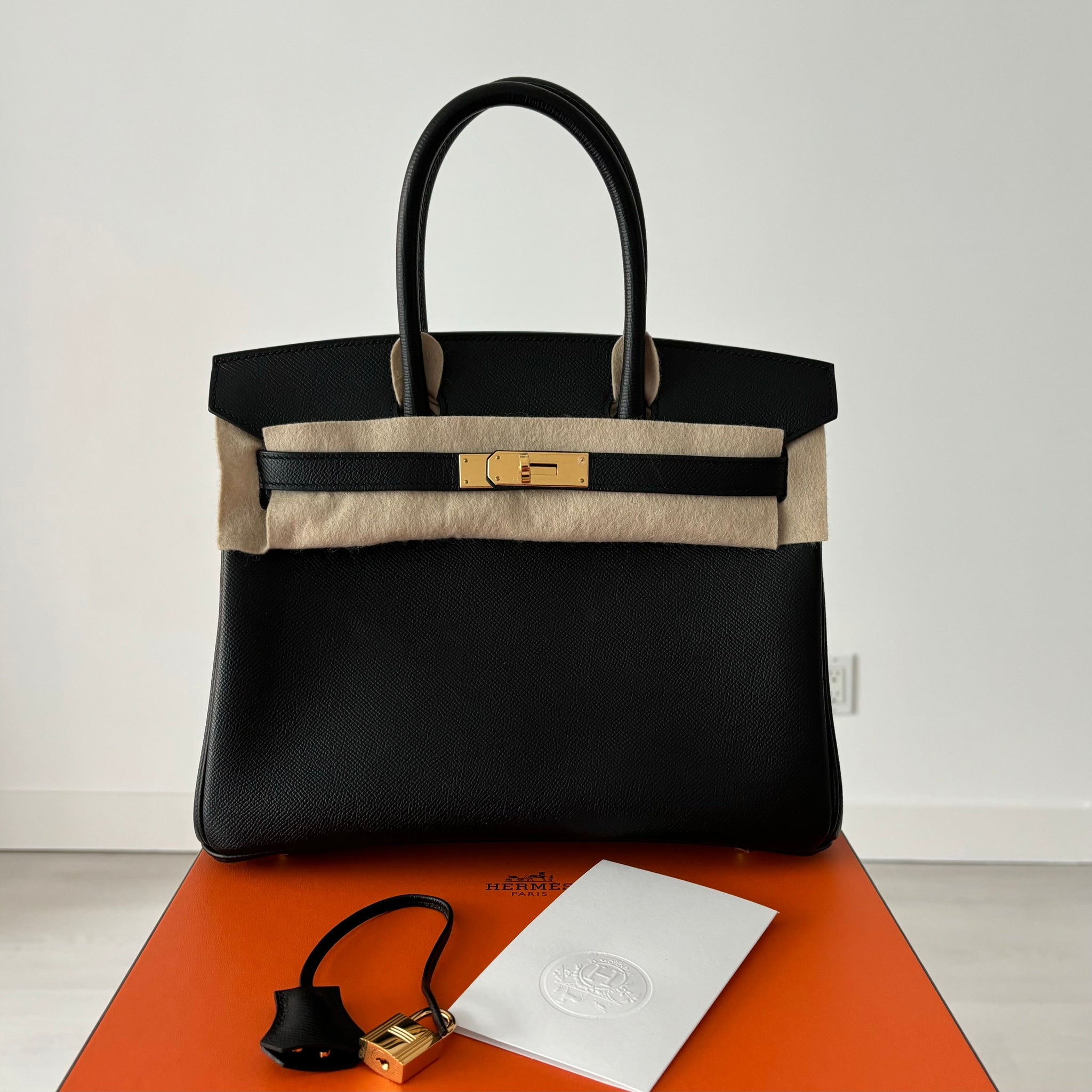 Pre-owned Hermes Birkin 30 Black Epsom Gold Hardware Bag – Beccas Bags