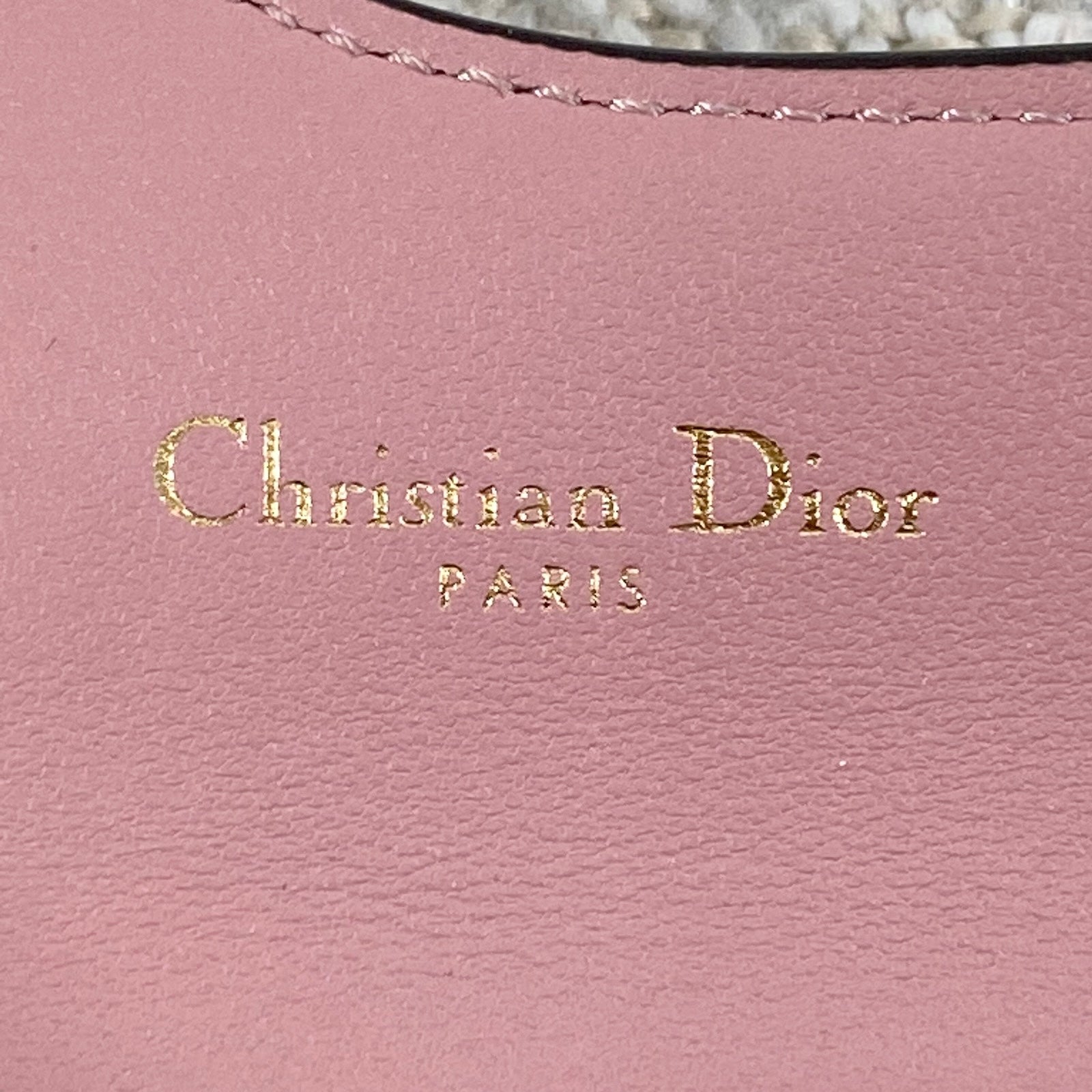 Pre-owned Dior Saddle Bloom Card Holder Antique Pink Goatskin 