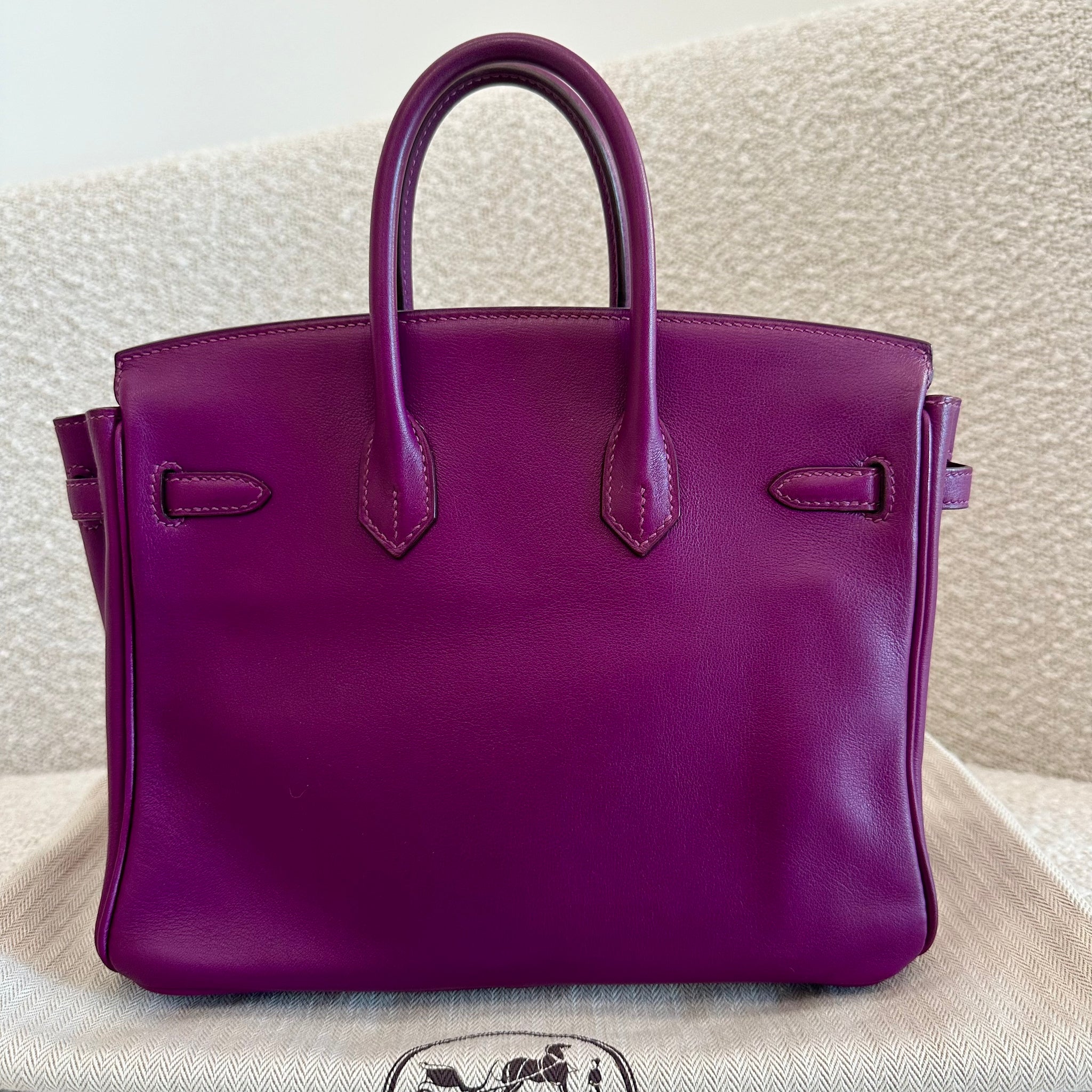 【HERMES】 Pre-owned Hermes Birkin 25 Anemone Swift Palladium – Beccas Bags