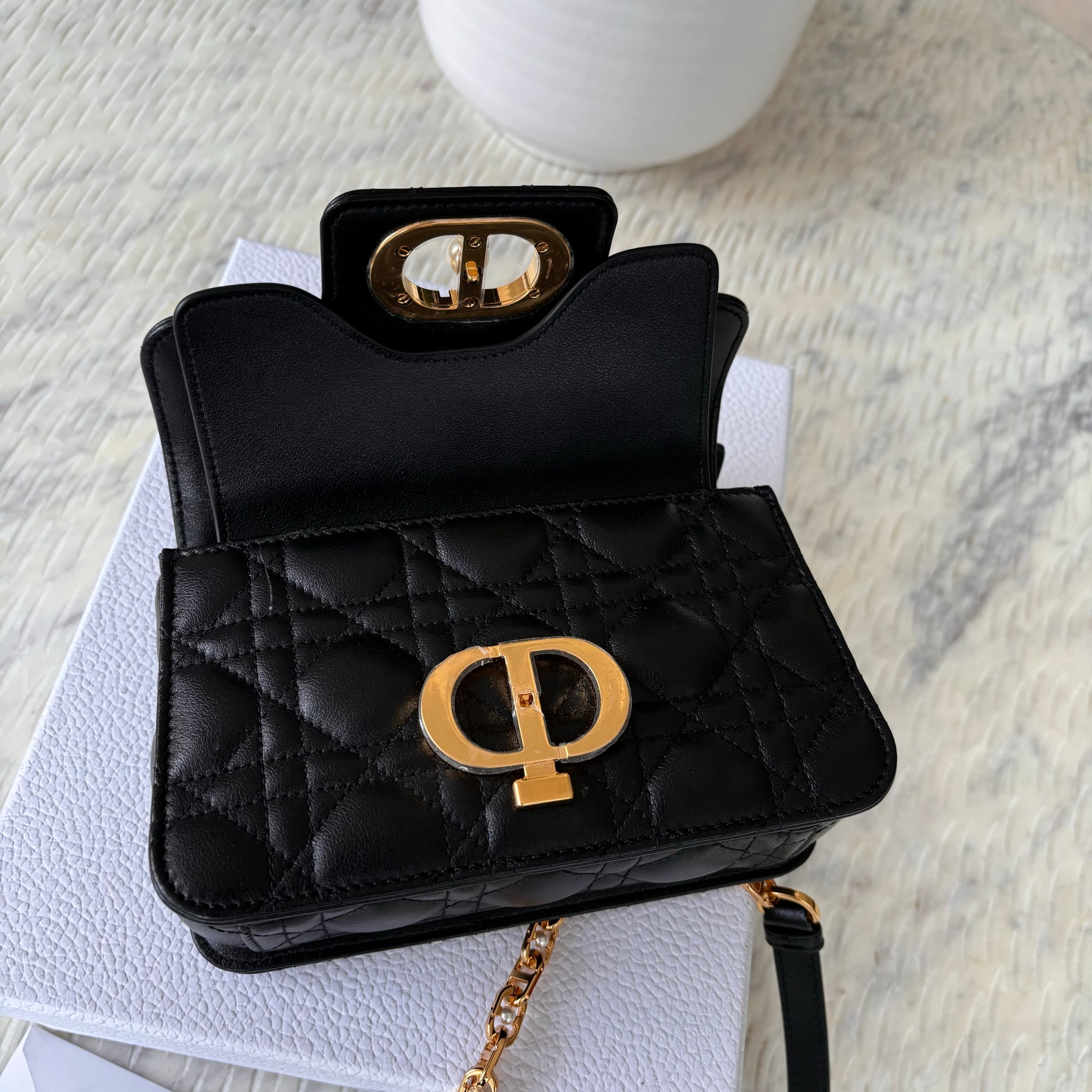 Pre-owned Dior Mini Dior Jolie Top Handle Bag Black – Beccas Bags