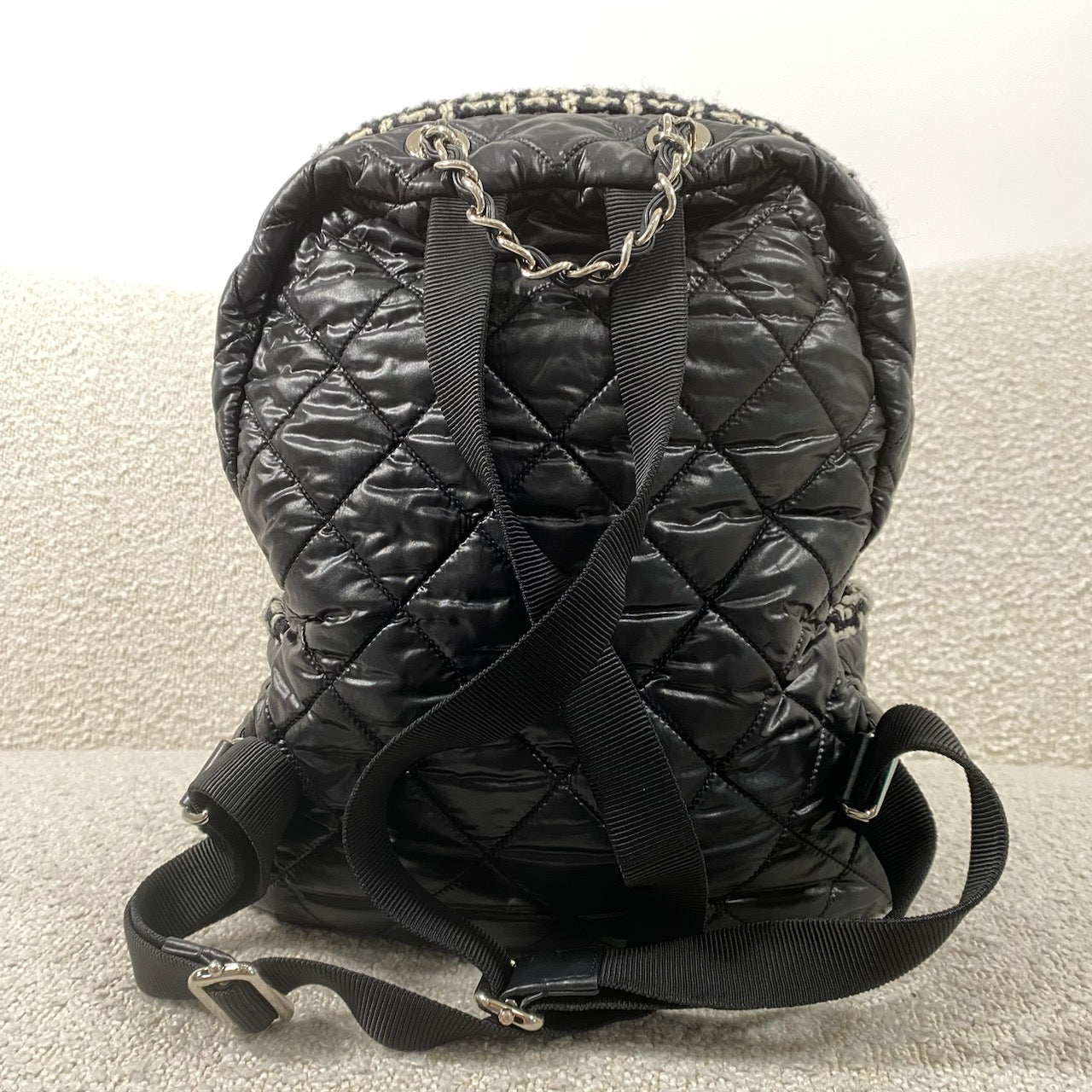 Pre-owned CHANEL Chanel Nylon Tweed Backpack – Beccas Bags