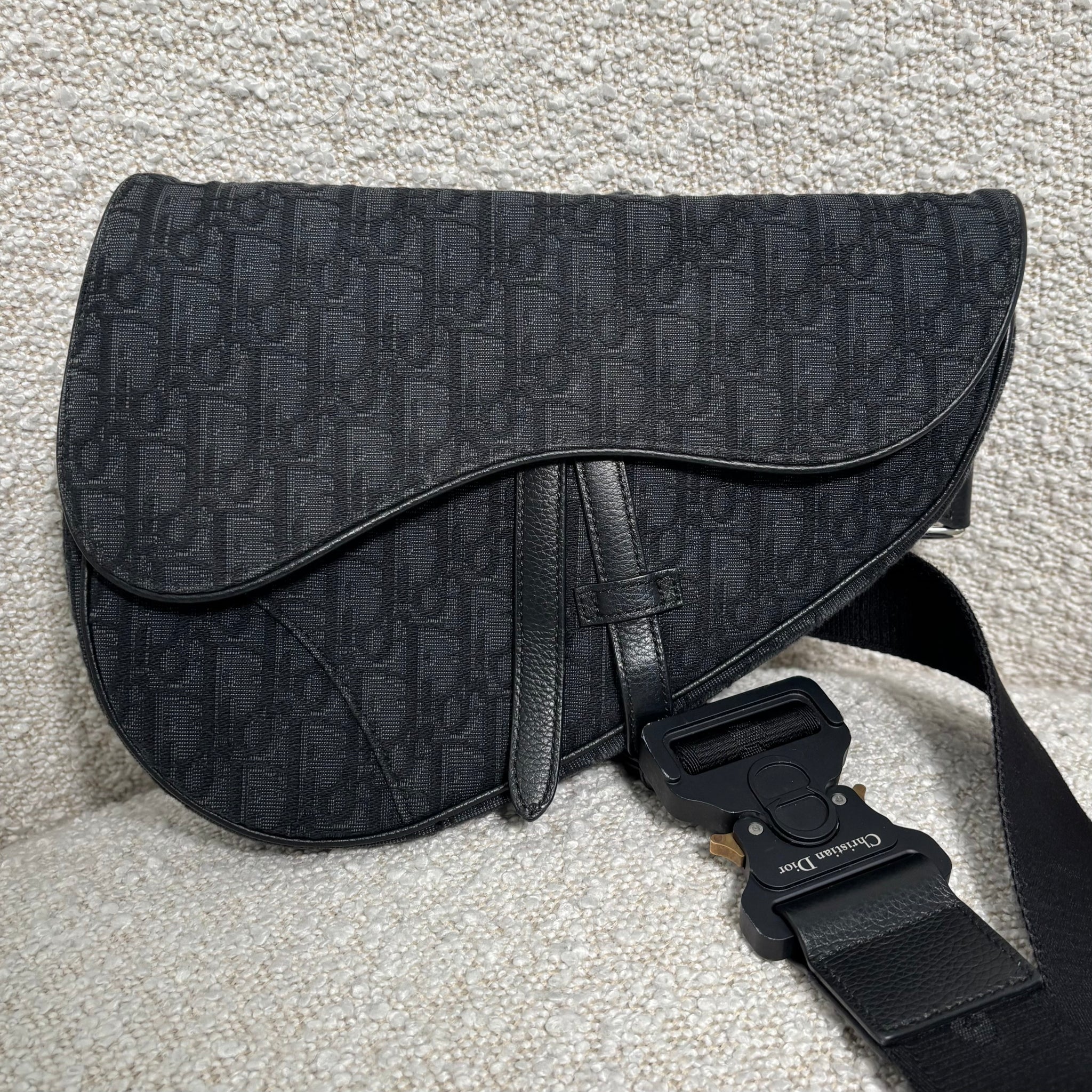 Pre-owned Dior Men's Saddle Bag Oblique Jacquard – Beccas Bags