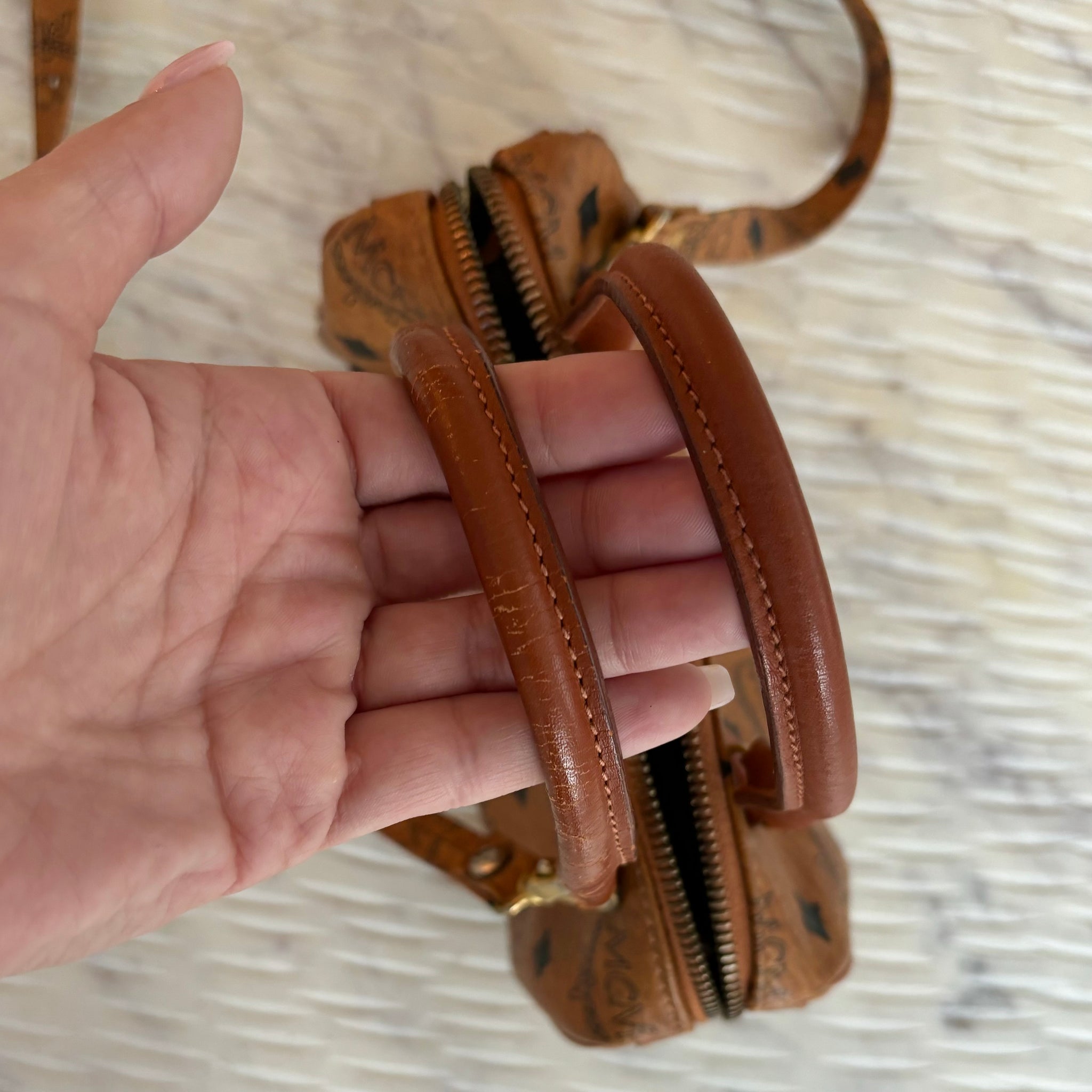 Pre-owned MCM Mini Speedy Boston Cognac Bag – Beccas Bags