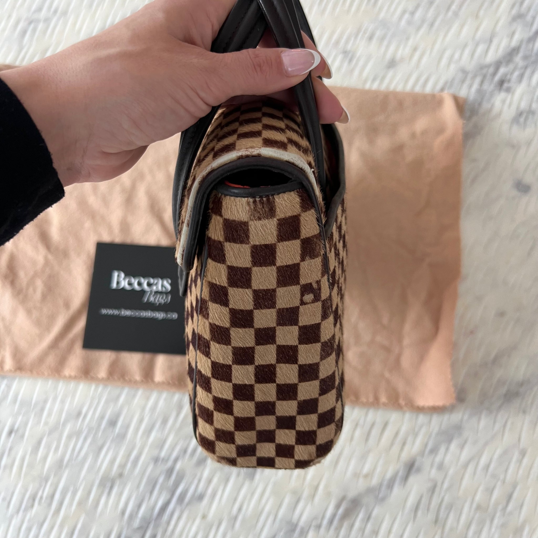 Louis Vuitton Damier Sauvage Lionne Calf Hair Bag – Beccas Bags