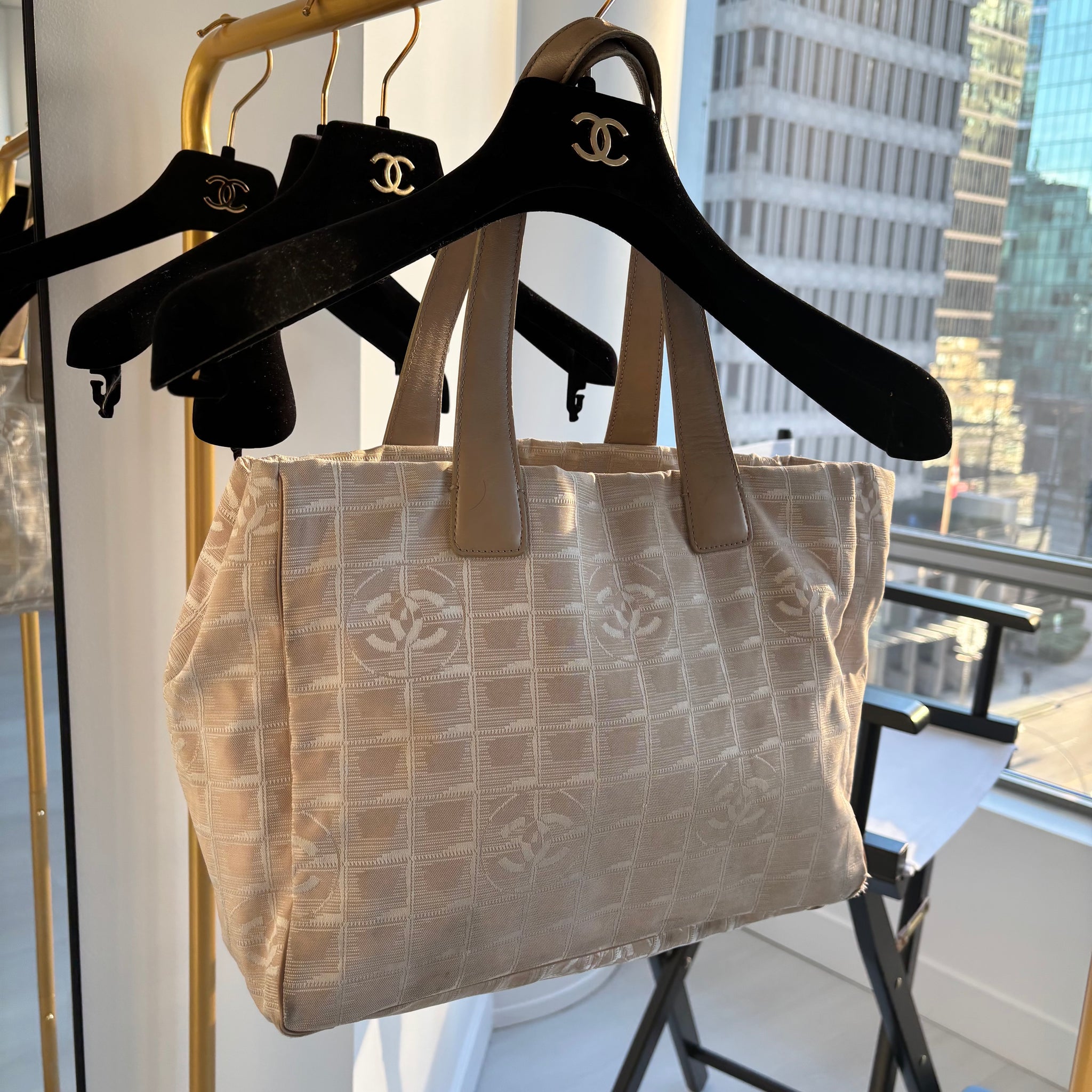 chanel travel line tote bag Pre-owned Chanel Travel Line CC Tote Bag – Beccas Bags