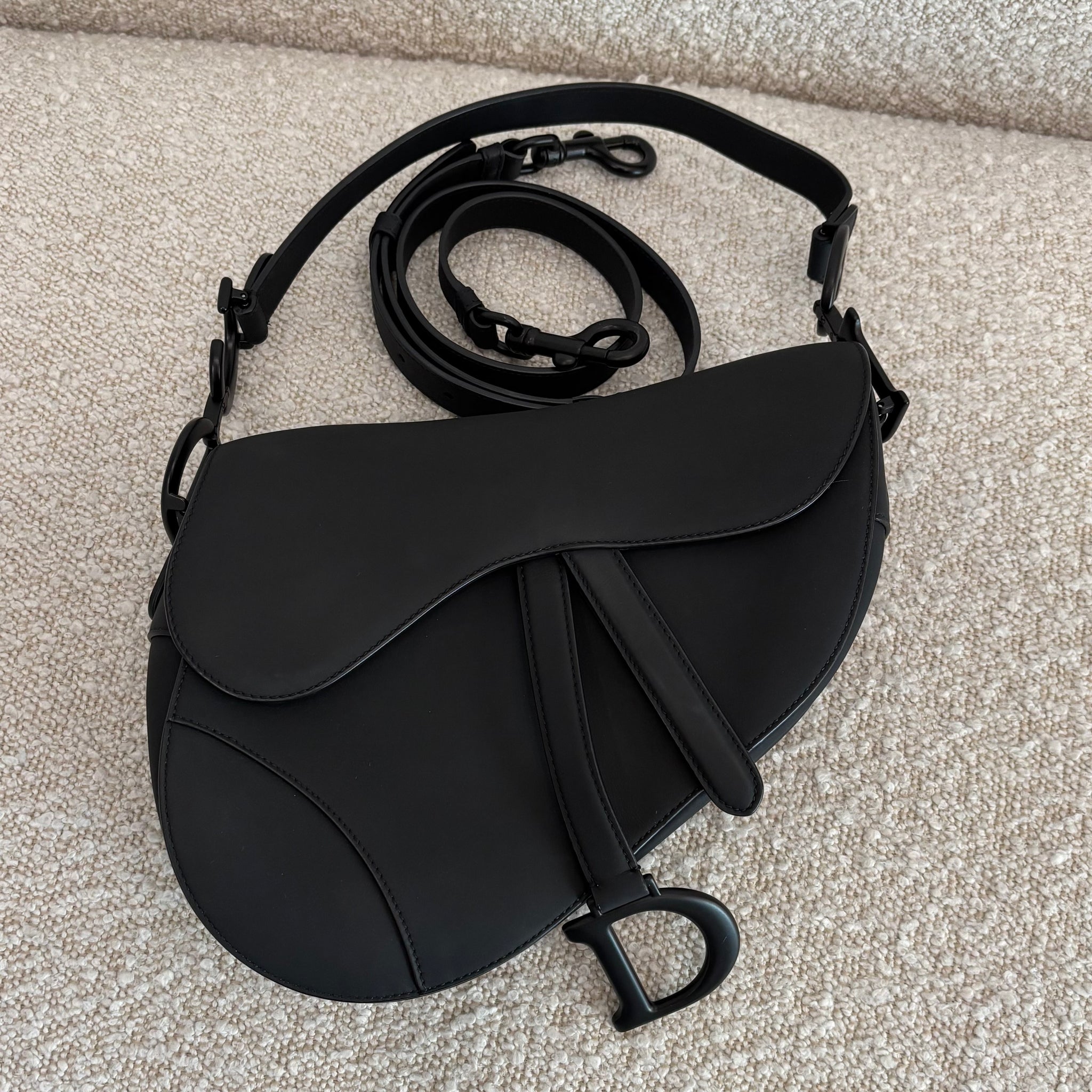 Shoulder Bag Dior Saddle Bag Ultra Matte Dior Ultra Matte Black