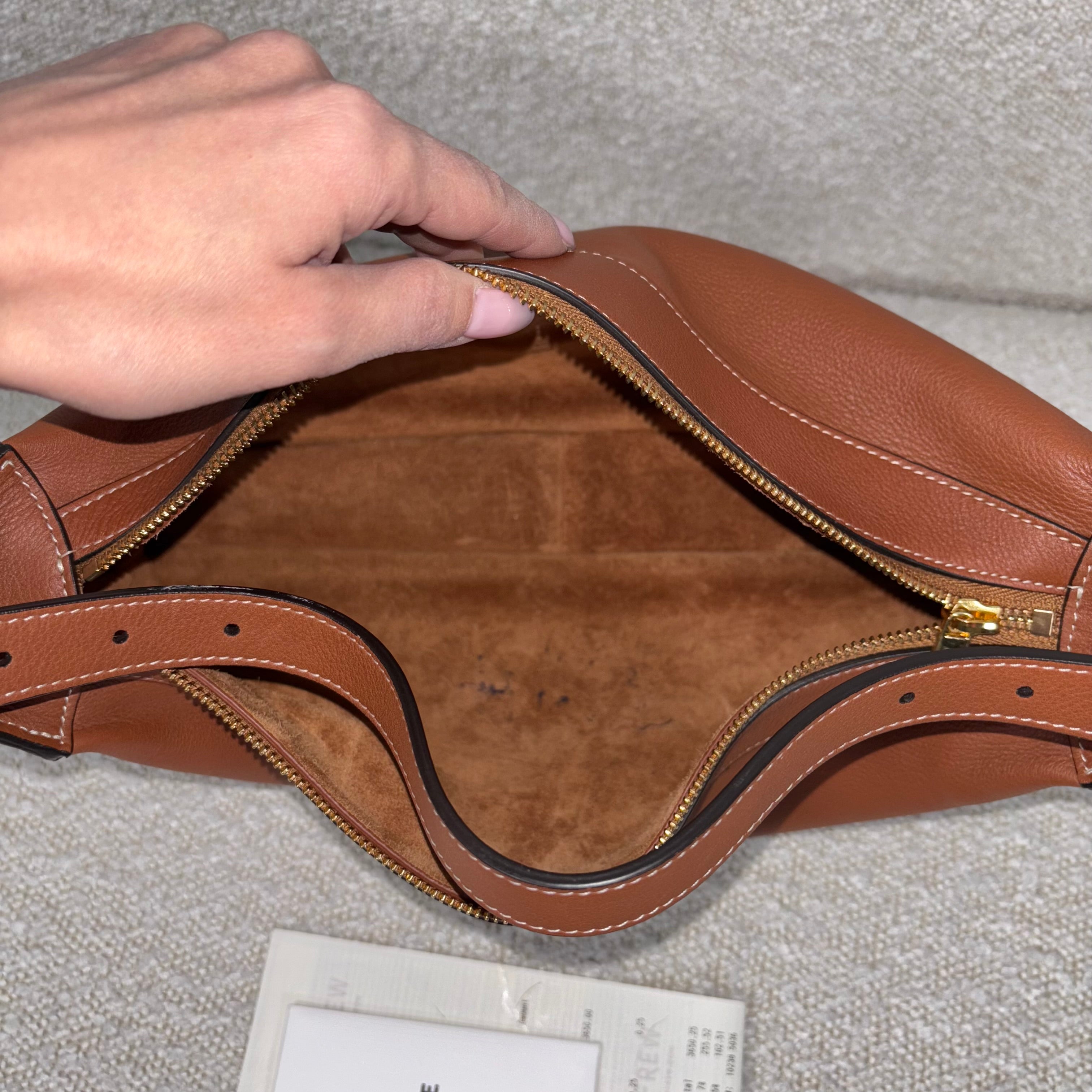 Ymph Romy Tan Pre-owned Celine Medium Romy Tan Supple Calfskin Gold Hardware – Beccas ...