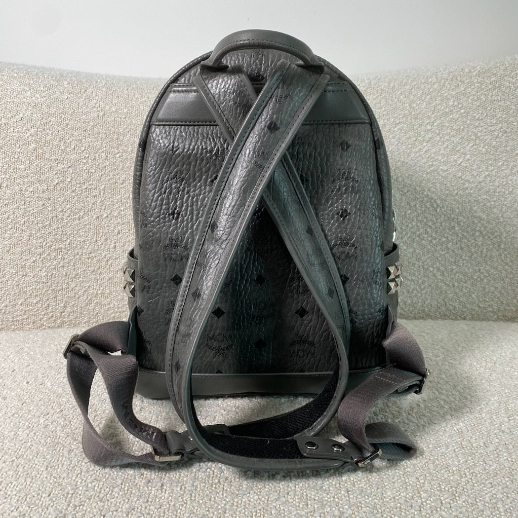 Stud Mcm Pouch Mens Pre-owned MCM Visetos Stud Stark