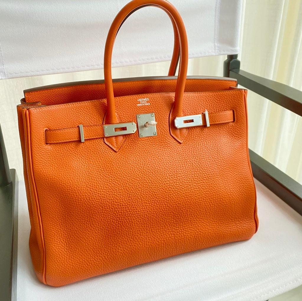 Togo Leather Hermes Birkin Bag Small Size Pre-owned Hermes Birkin
