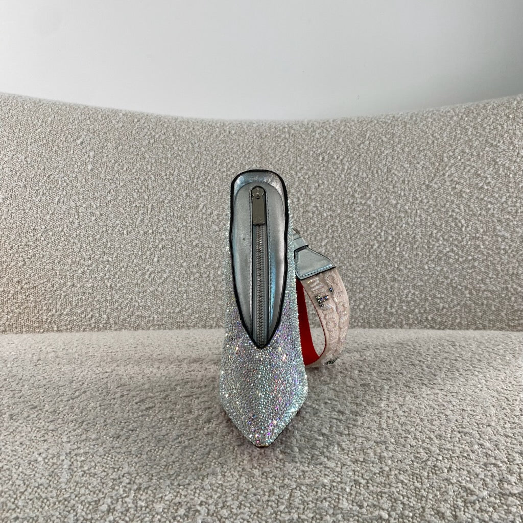 Pre-owned Christian Louboutin Shimmery Red sole Pump-Shaped Clutch