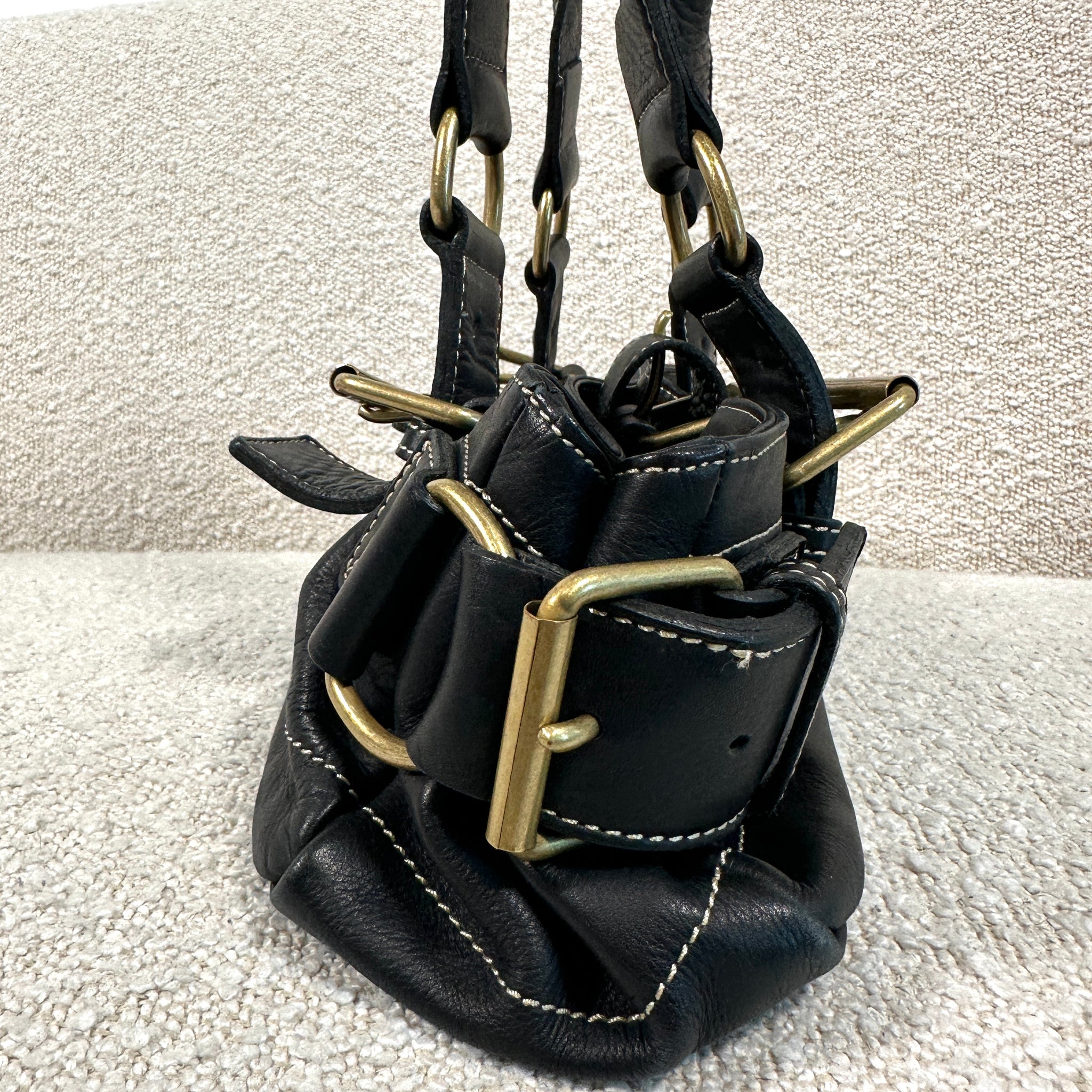 Pre-owned Vivienne Westwood Orb Black Leather Bag – Beccas Bags