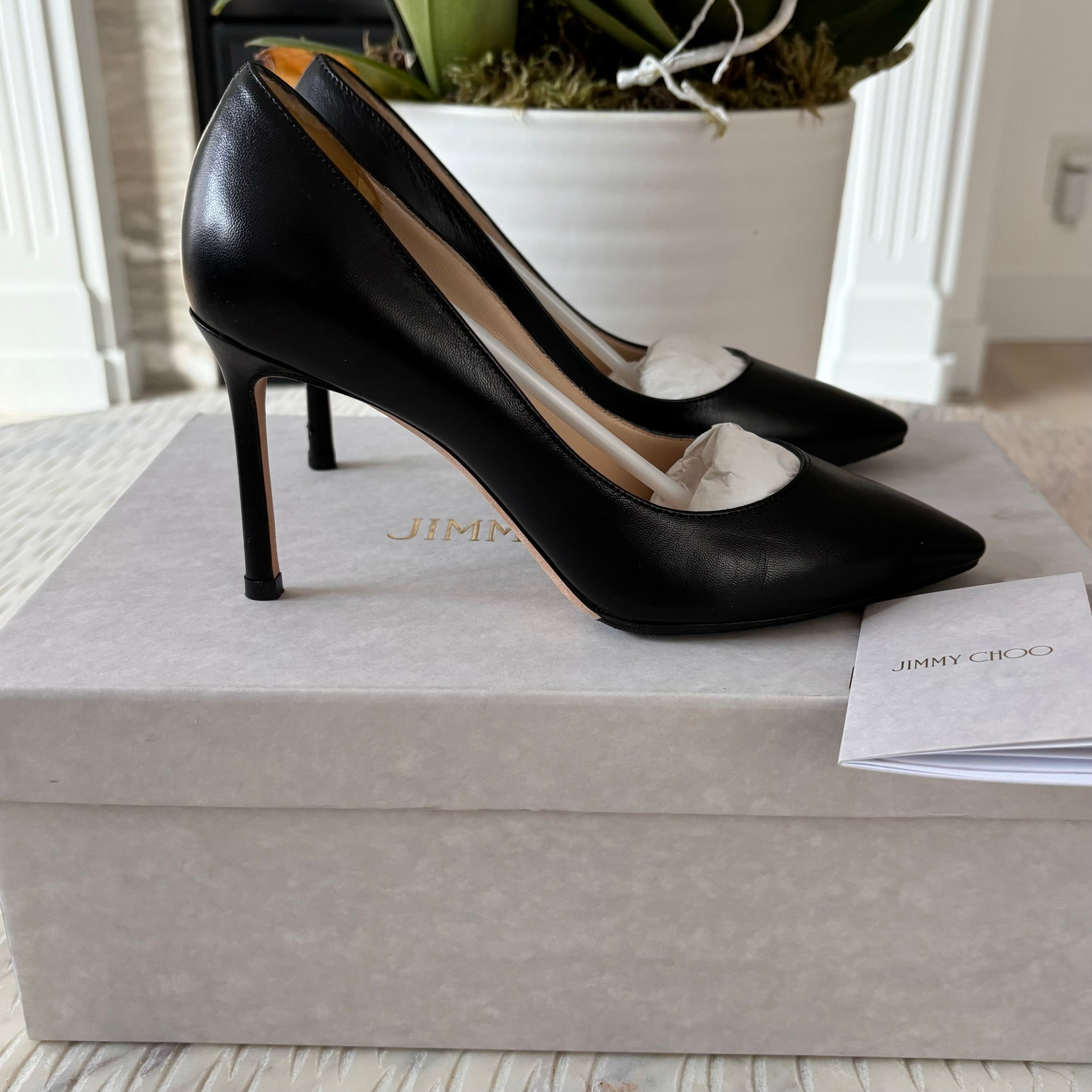 Pre-owned Jimmy Choo Romy Black Heels Size 4.5 – Beccas Bags
