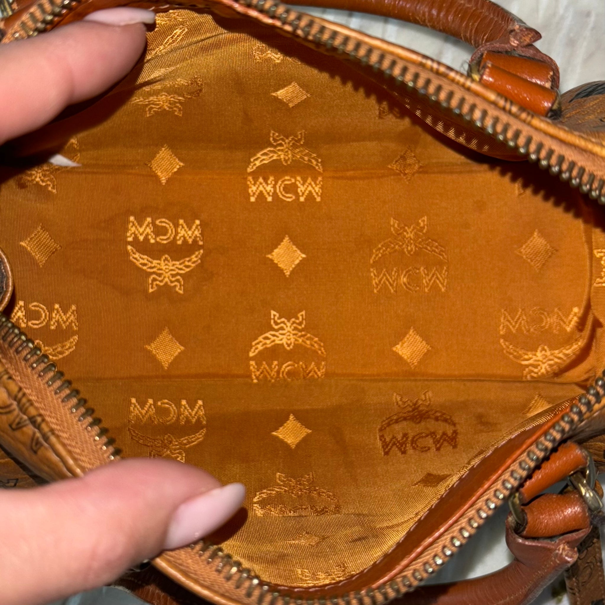 Pre-owned MCM Mini Speedy Boston Cognac Bag – Beccas Bags