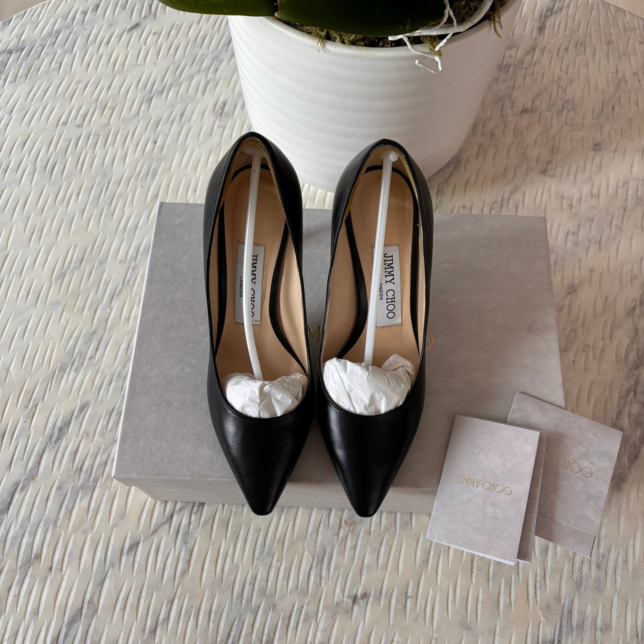 Pre-owned Jimmy Choo Romy Black Heels Size 4.5 – Beccas Bags