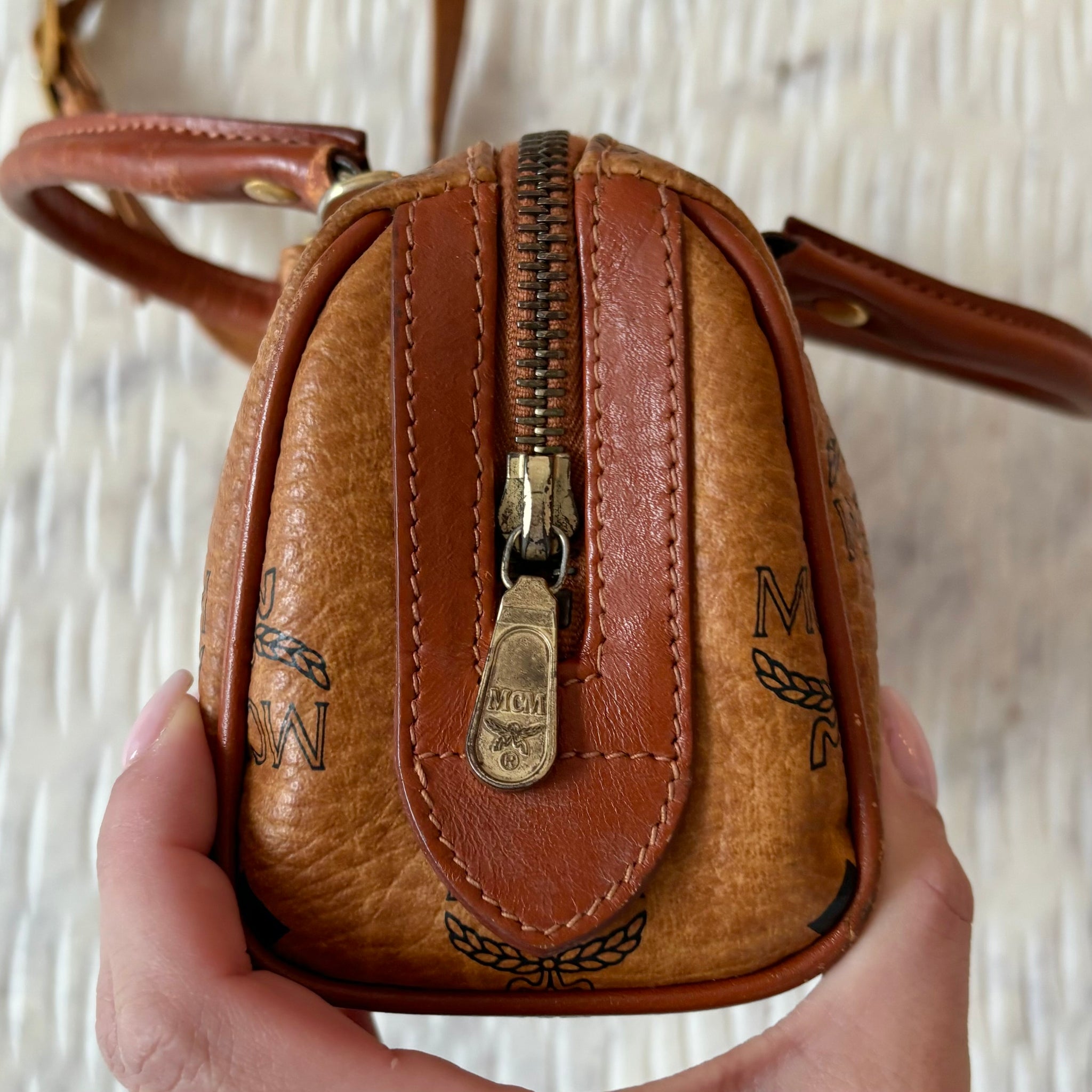 Pre-owned MCM Mini Speedy Boston Cognac Bag – Beccas Bags