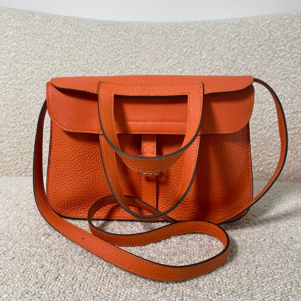 Pre-owned Hermes Halzan 25 Bag Feu – Beccas Bags