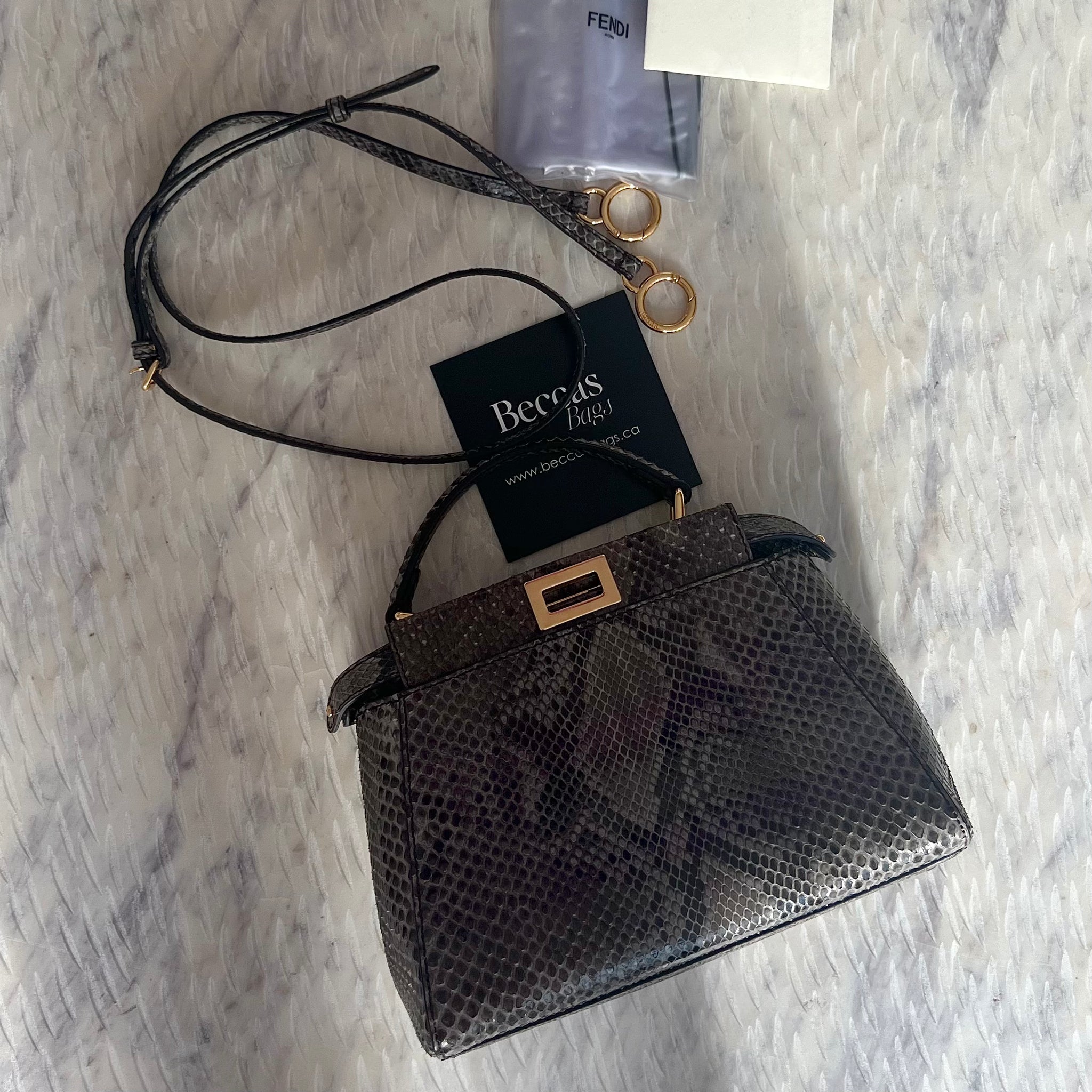 Pre-owned Fendi Peekaboo Mini Bag – Beccas Bags