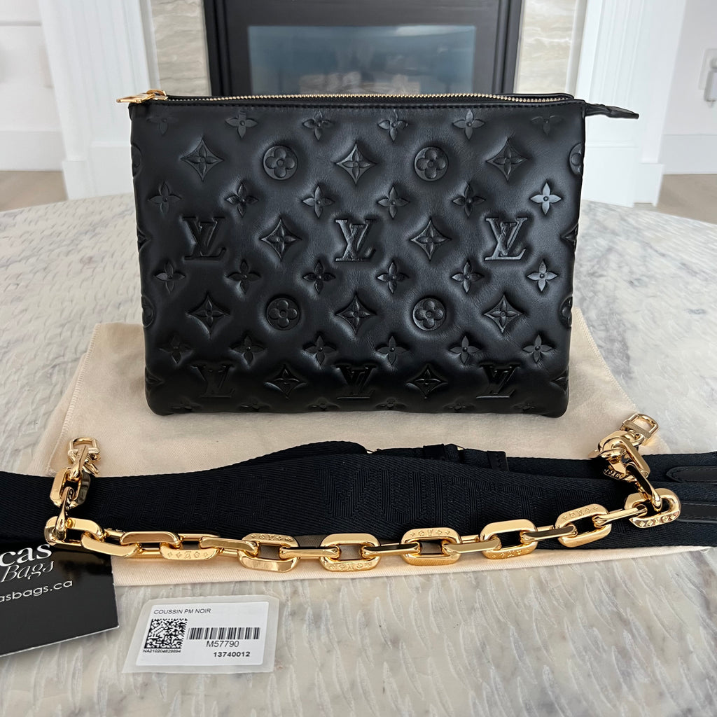 Louis Vuitton - Coussin PM Monogram Embossed Puffy Lambskin Bag Noir