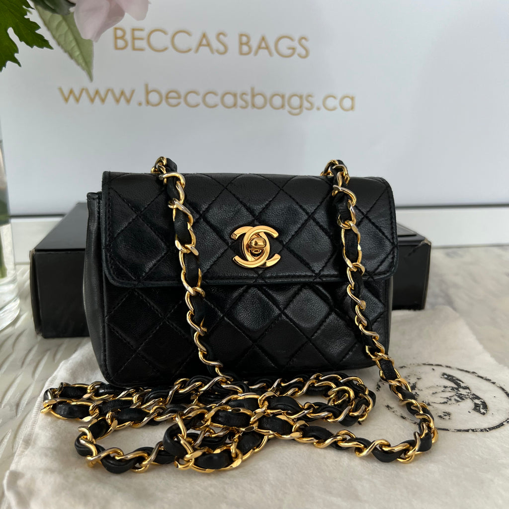 Chanel Pearl Chain Drawstring Bag