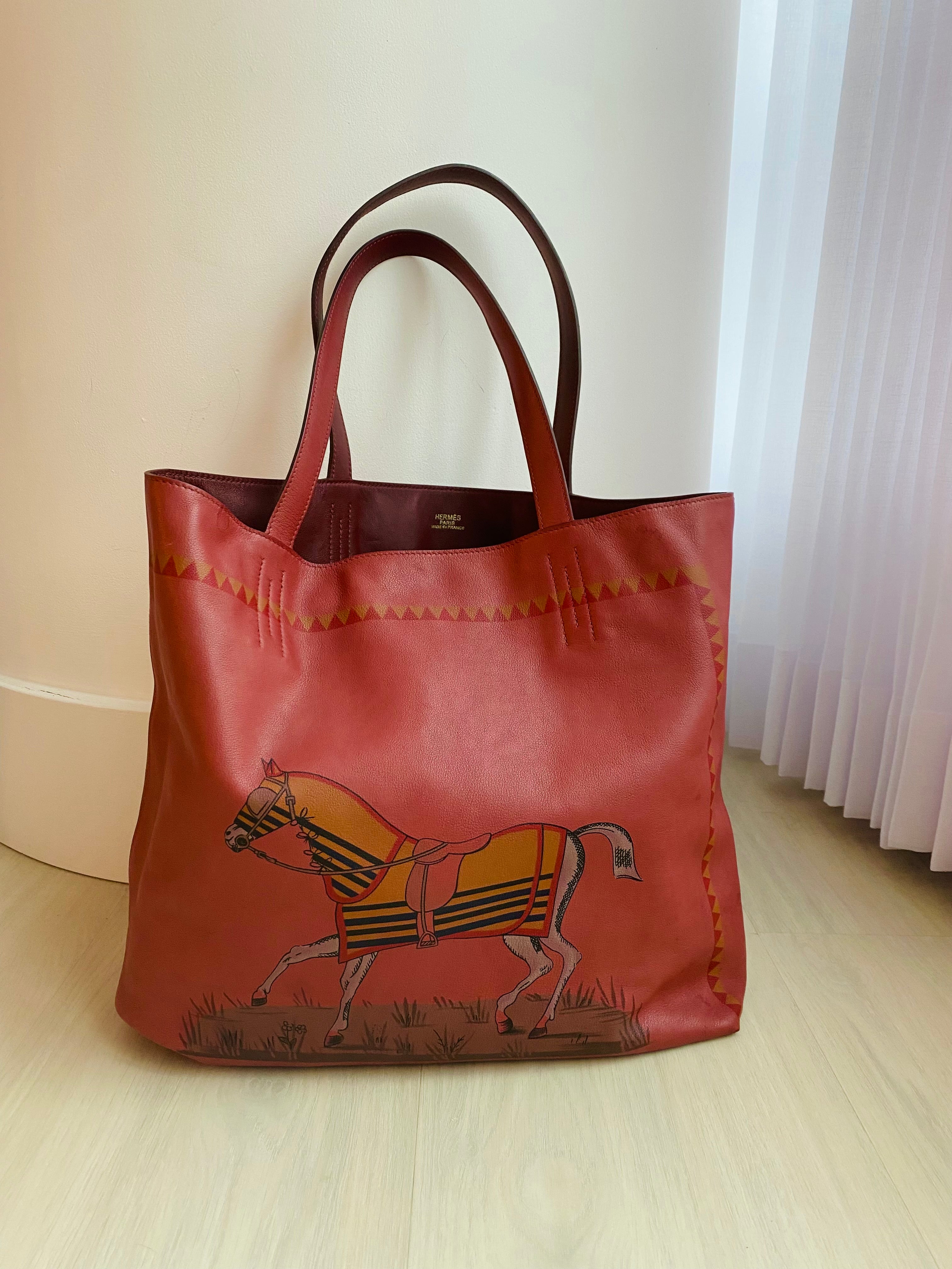 Hermès Double Sens 30 Reversible Tote - Red Totes, Handbags