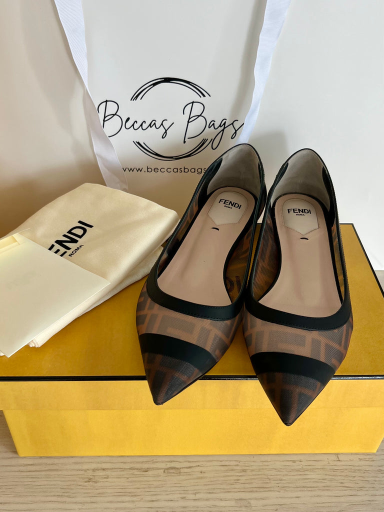 Fendi mesh flats hot sale