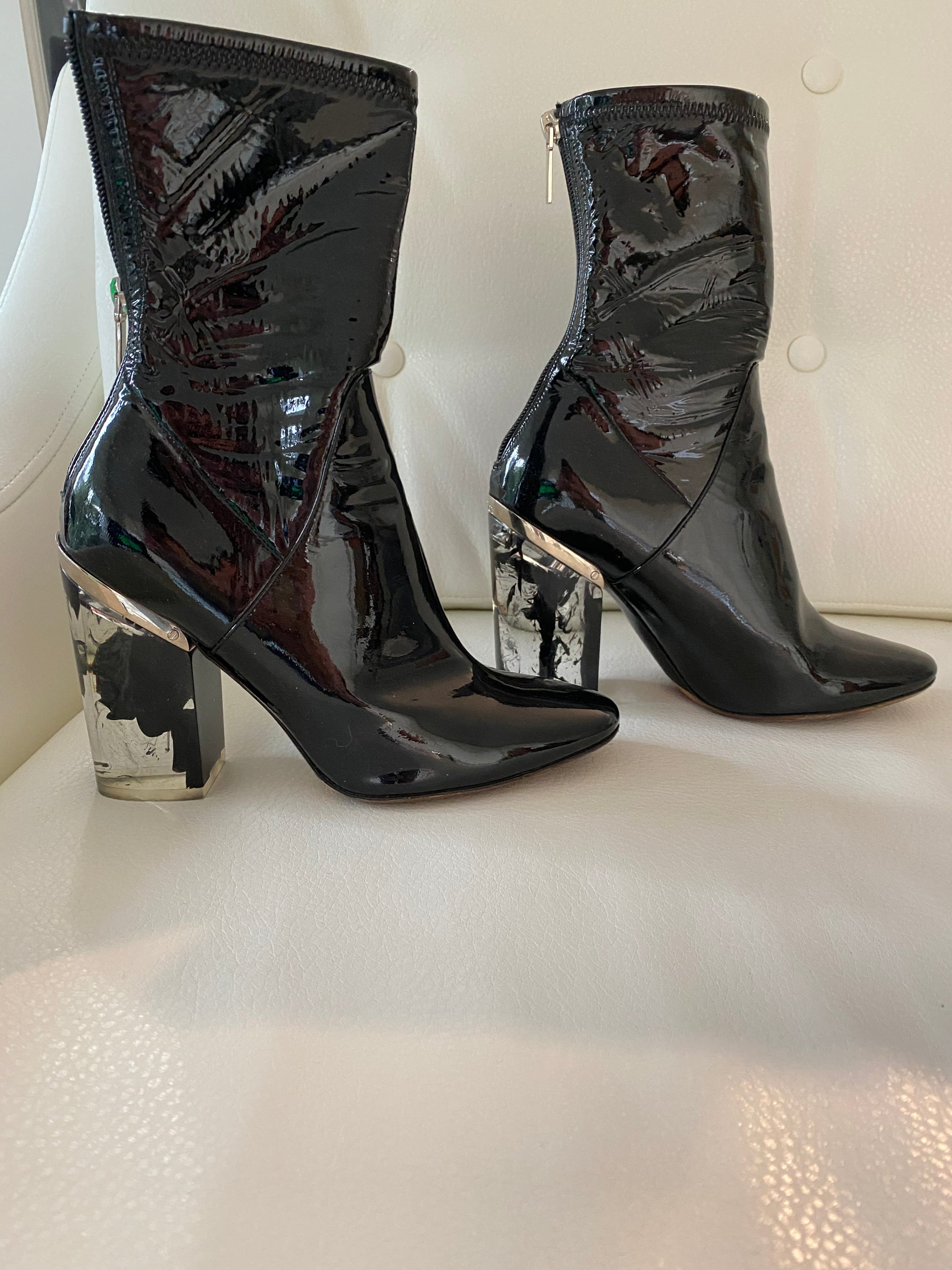 Dior fashion lucite boots