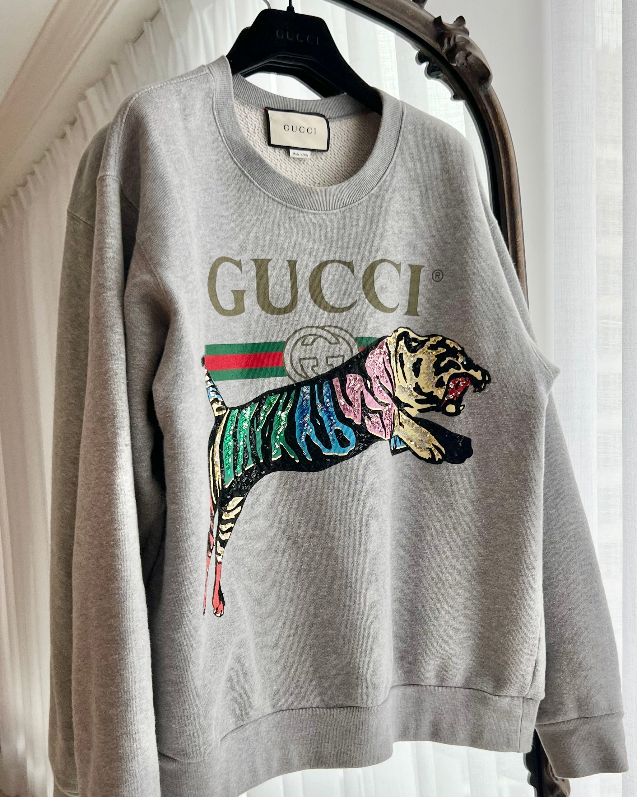 Gucci tiger print sweater sale