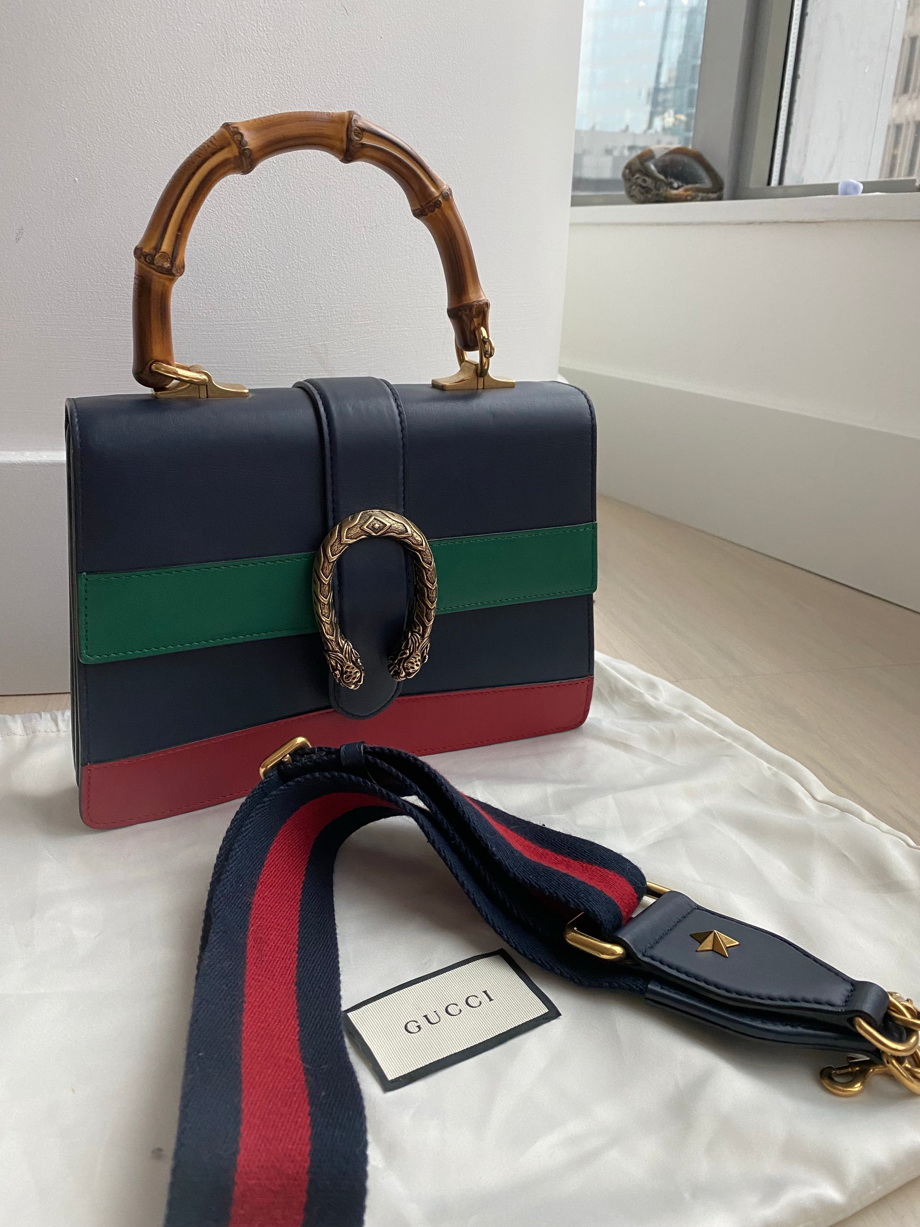 Gucci Dionysus Mini Bamboo Handle Satchel Bag Python Leather