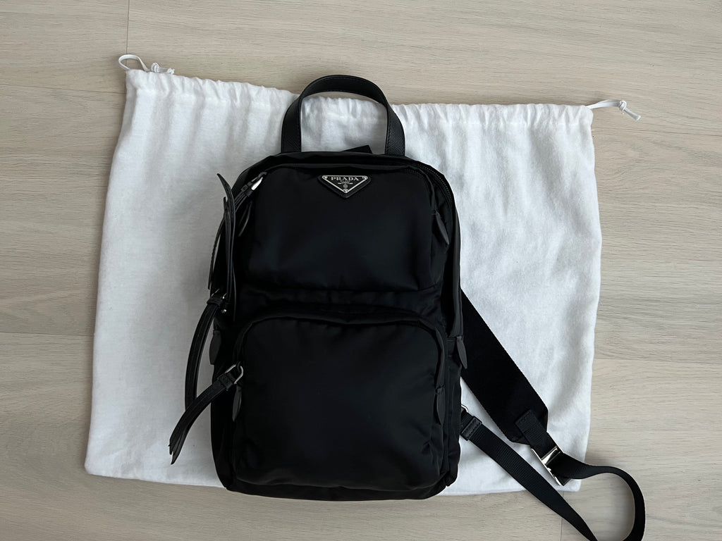 Prada single 2025 strap backpack
