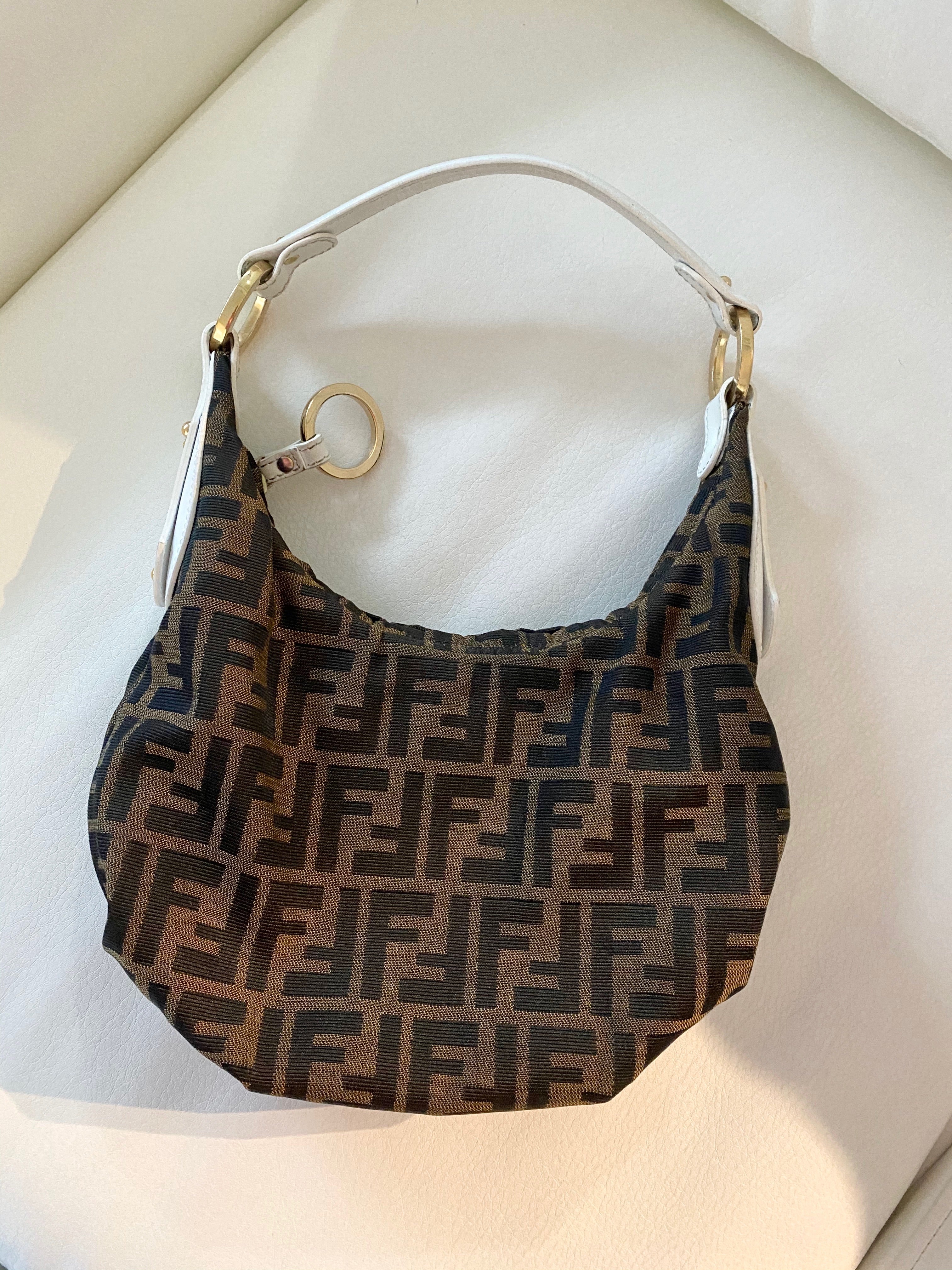 Fendi zucca sale hobo shoulder bag