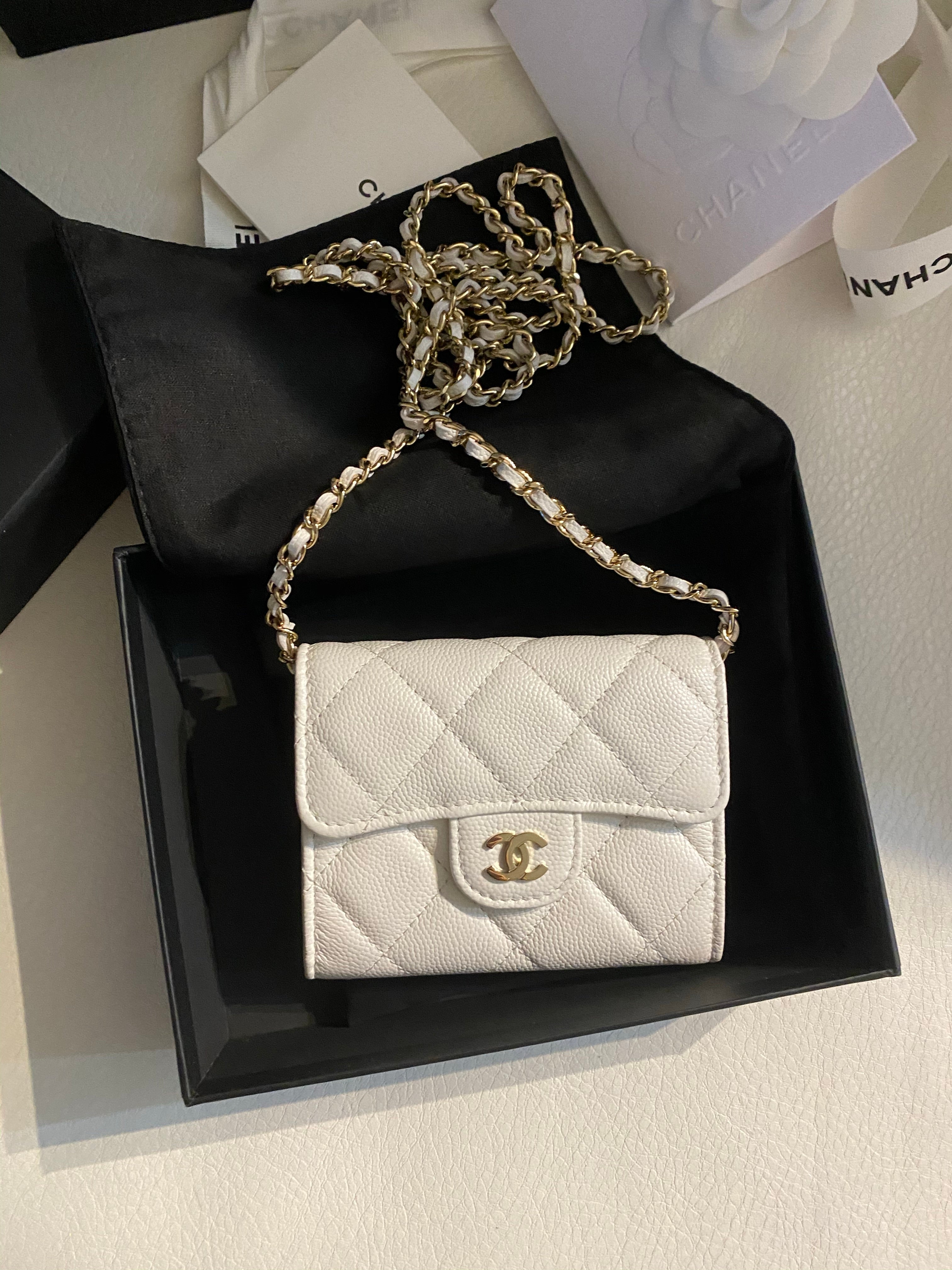 Chanel.card holder on chain bag – Beccas Bags