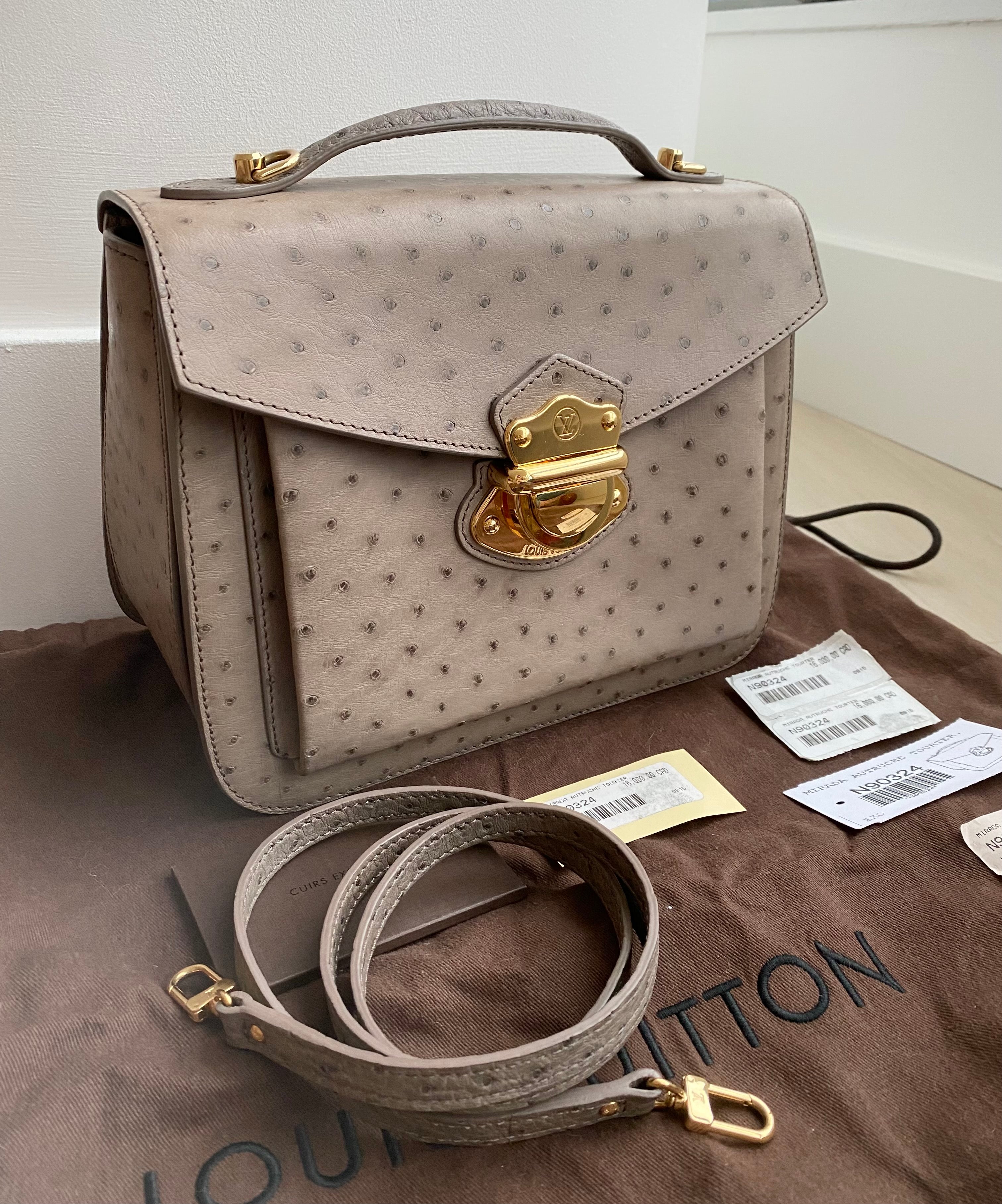 Louis Vuitton Ostrich Mirada – Beccas Bags