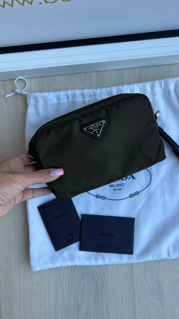 Prada wristlet sale nylon