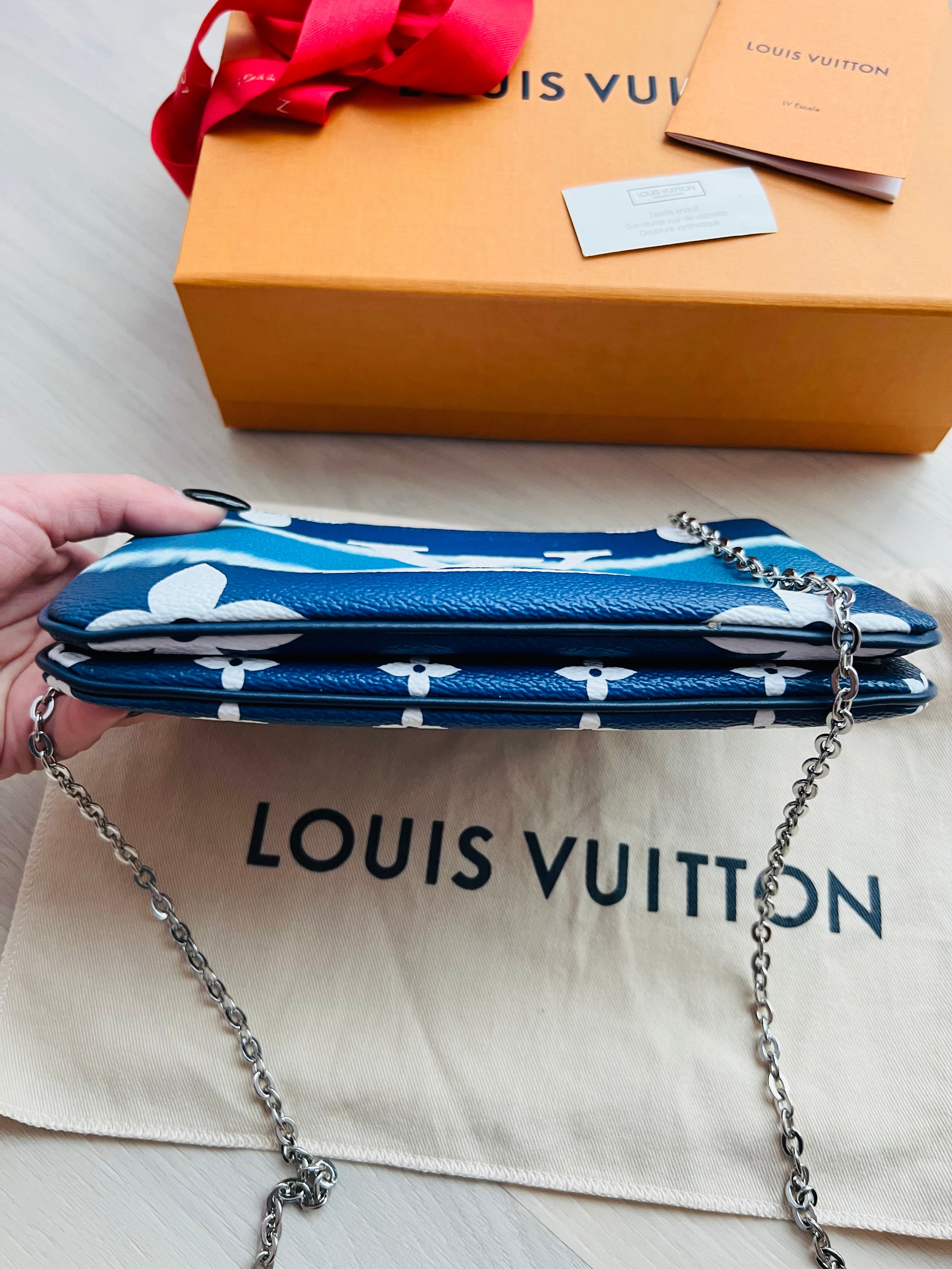 Louis Vuitton Monogram Escale Double Zip Pochette
