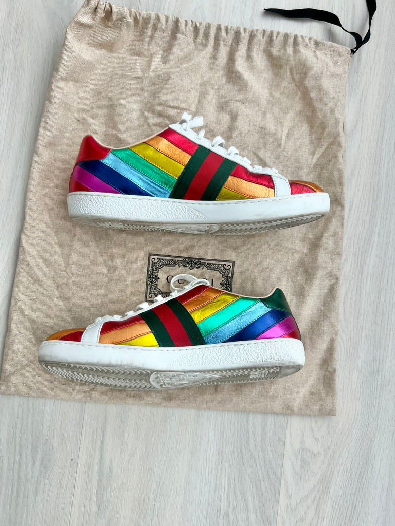 Gucci hot sale rainbow sneakers