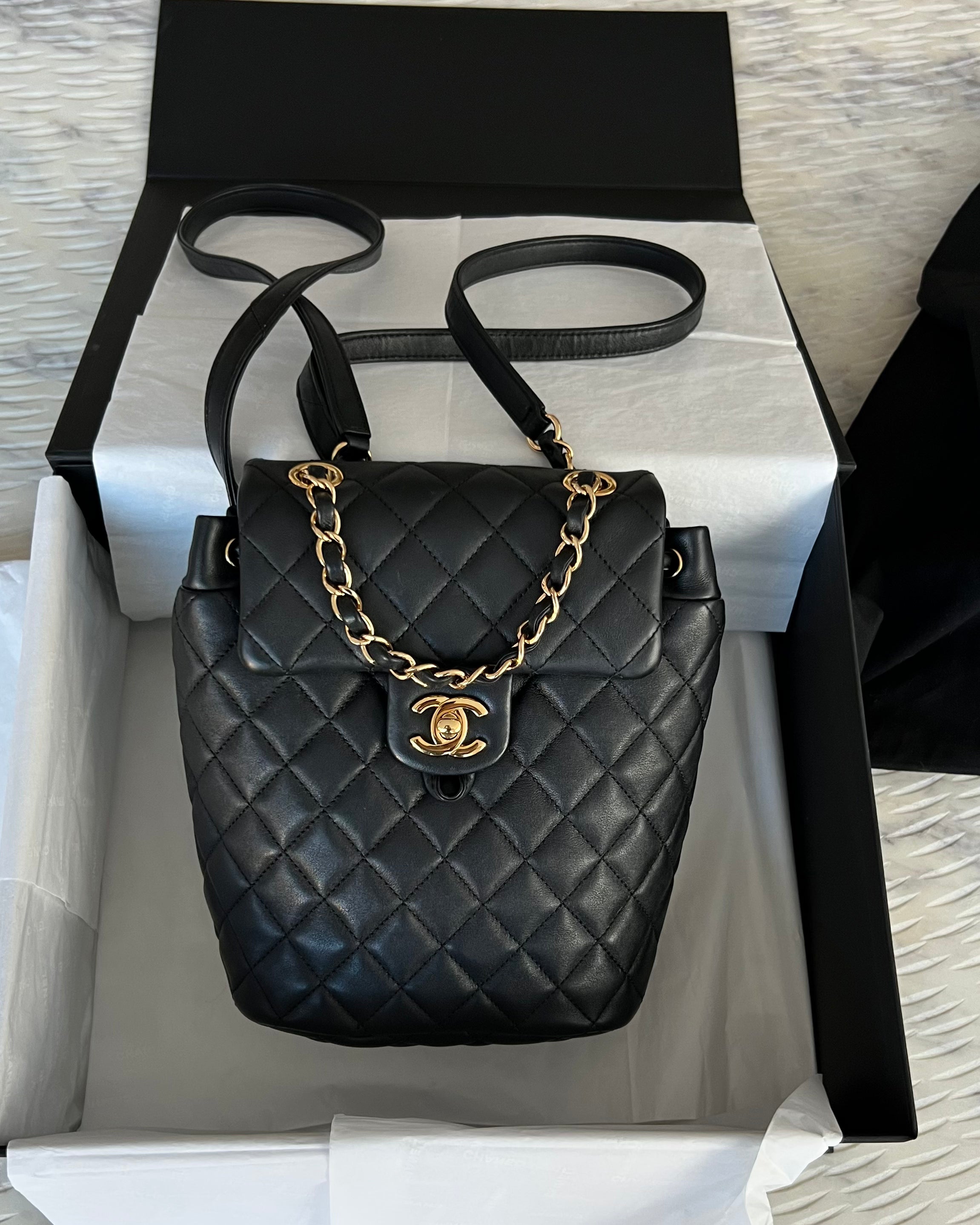 Chanel Chevron Urban Spirit Backpack (SHG-Cj0BUd) – LuxeDH
