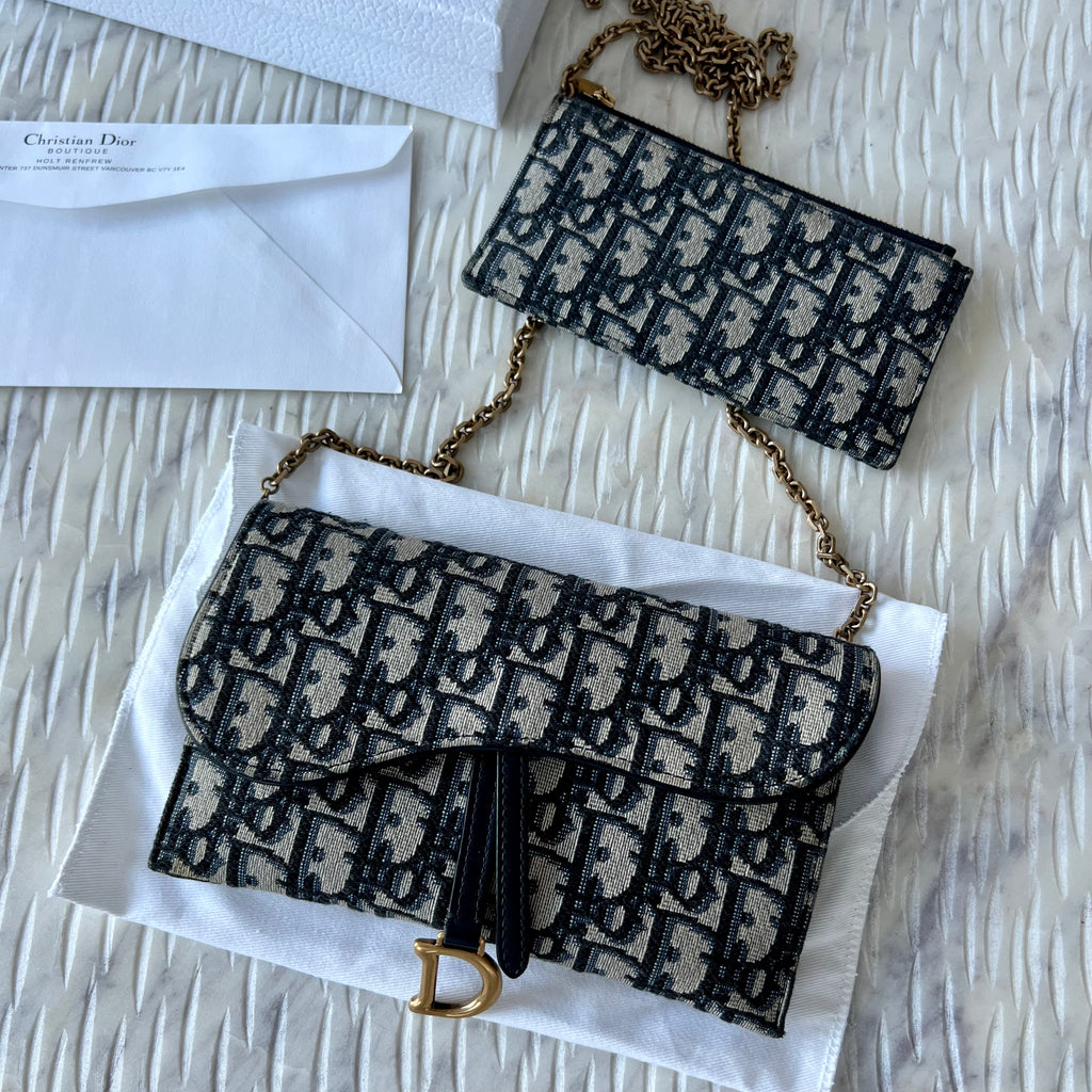 Dior saddle 2025 wallet on chain