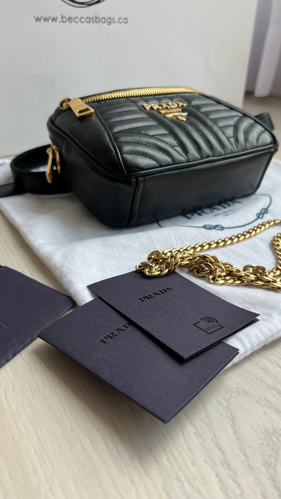 Prada diagramme leather belt 2025 bag