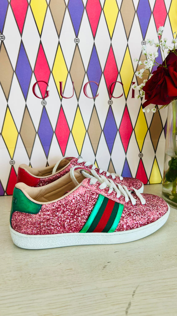 kaustisk halvø buste Gucci Glitter Ace Sneakers – Beccas Bags