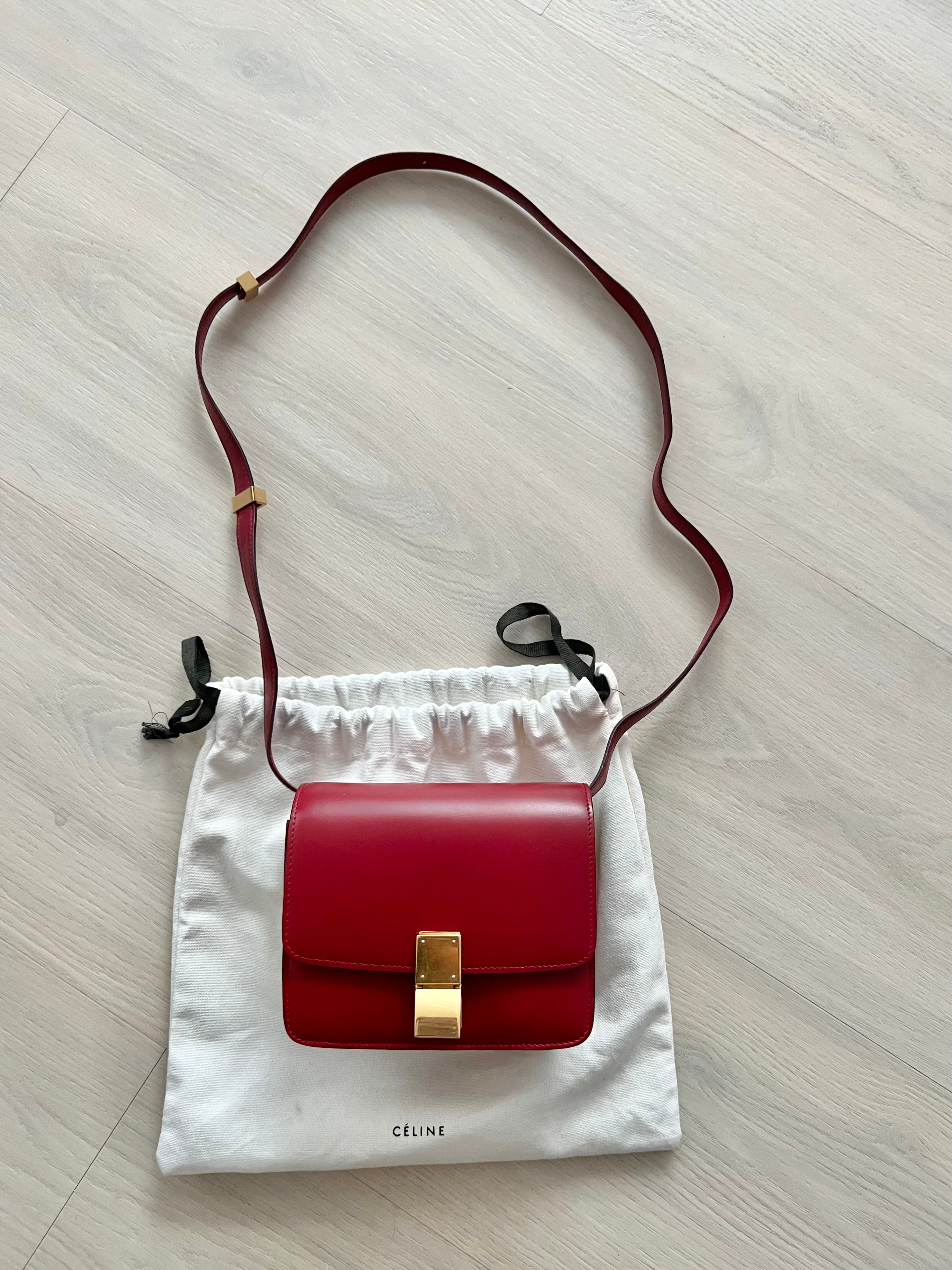 Céline Medium Classic Bag in Box Red - Bags | Second Chance - Preloved  Designer Bags