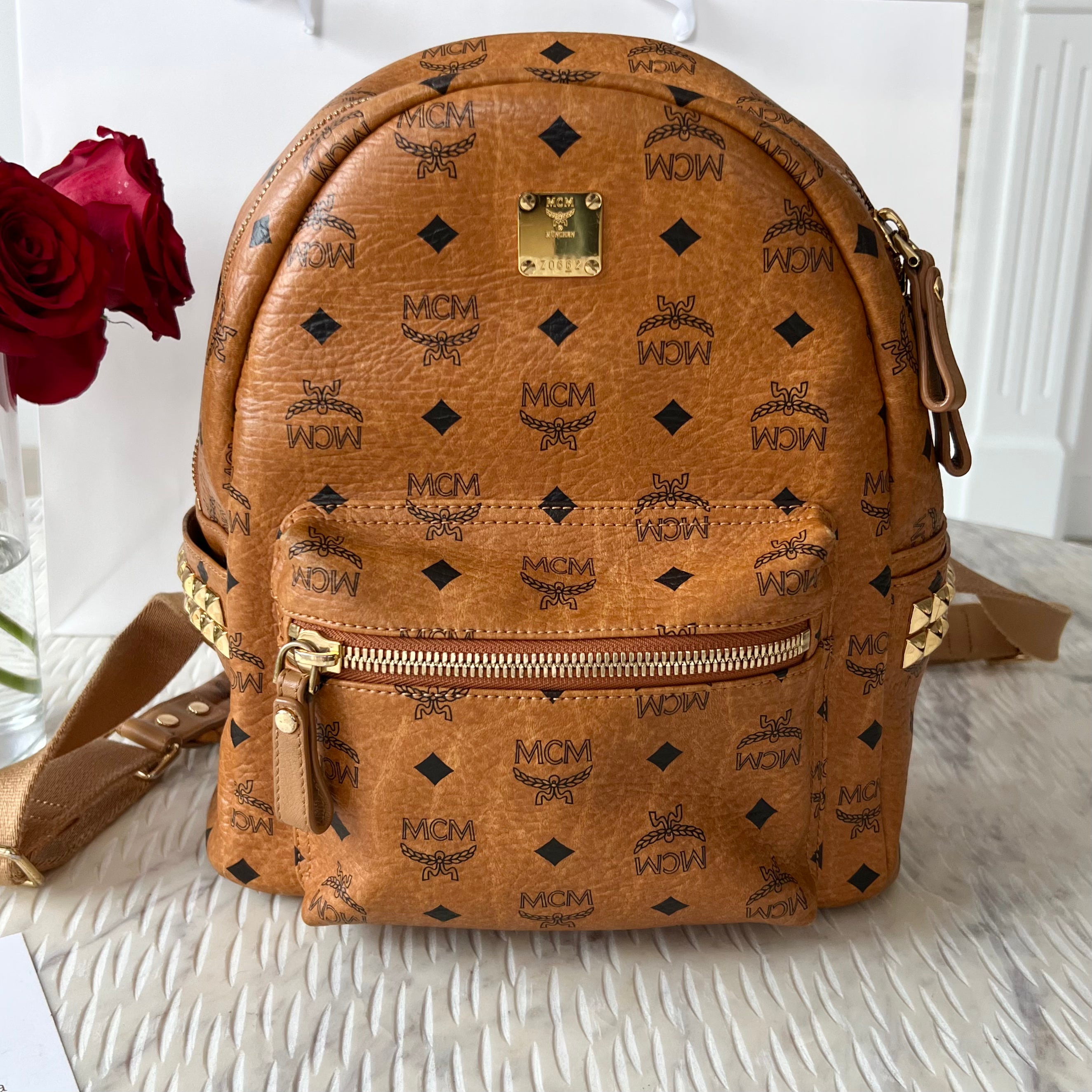 Mcm sales backpack original