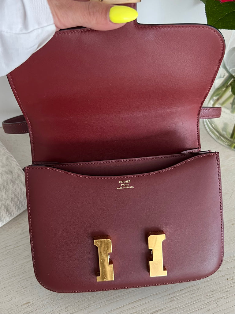 Hermes constance burgundy online