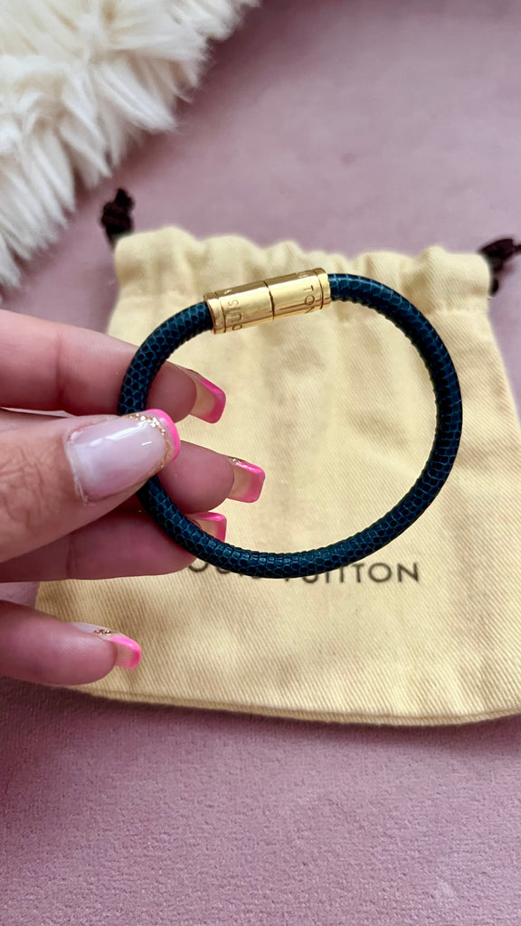 Louis Vuitton Yellow Lizard Keep It Bracelet - modaselle