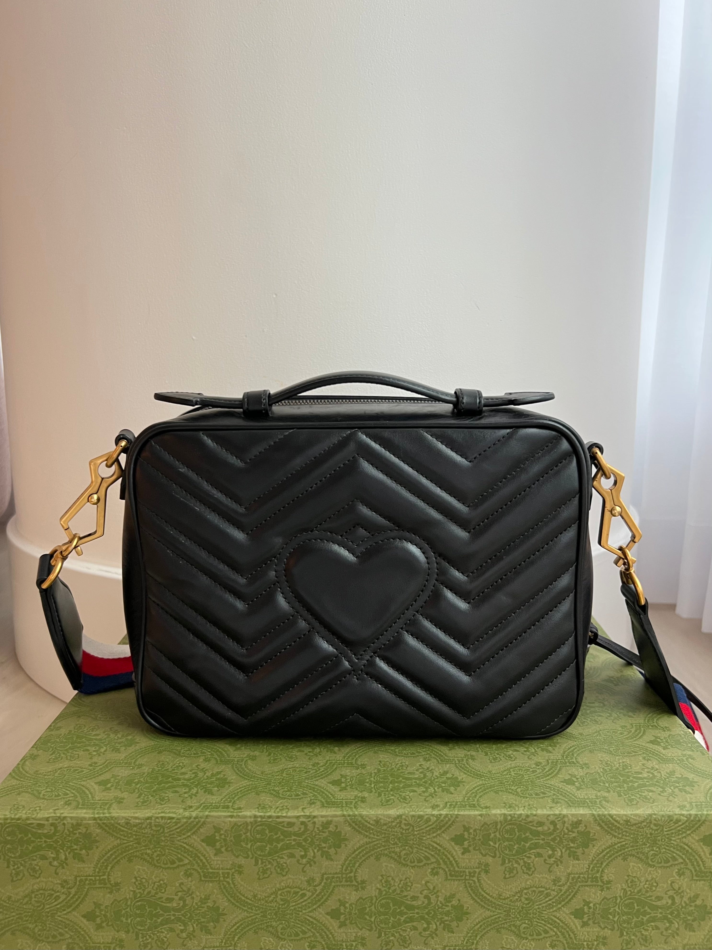 Gucci GG Marmont Top Handle Bag Beccas Bags