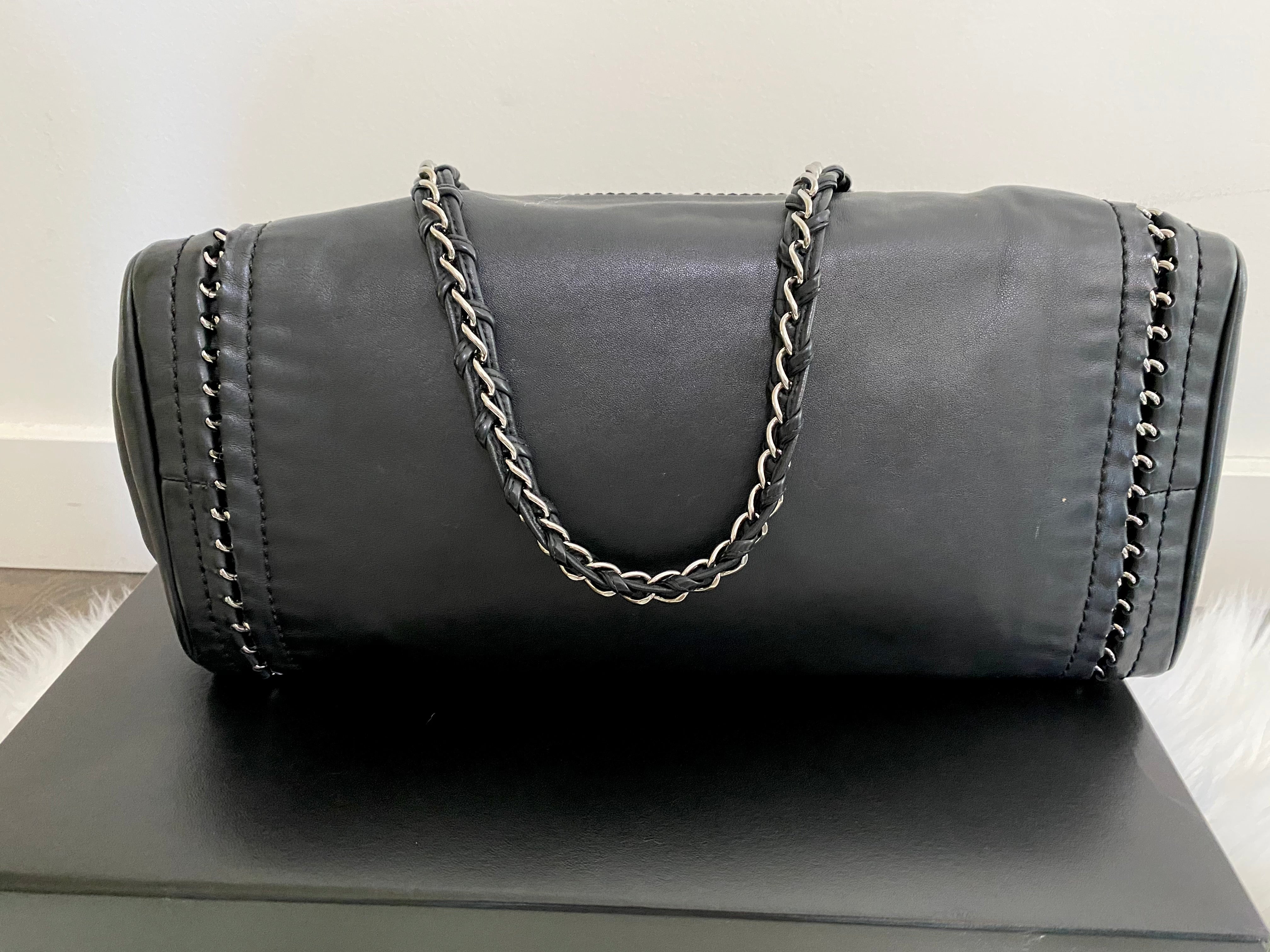 small chanel top handle bag