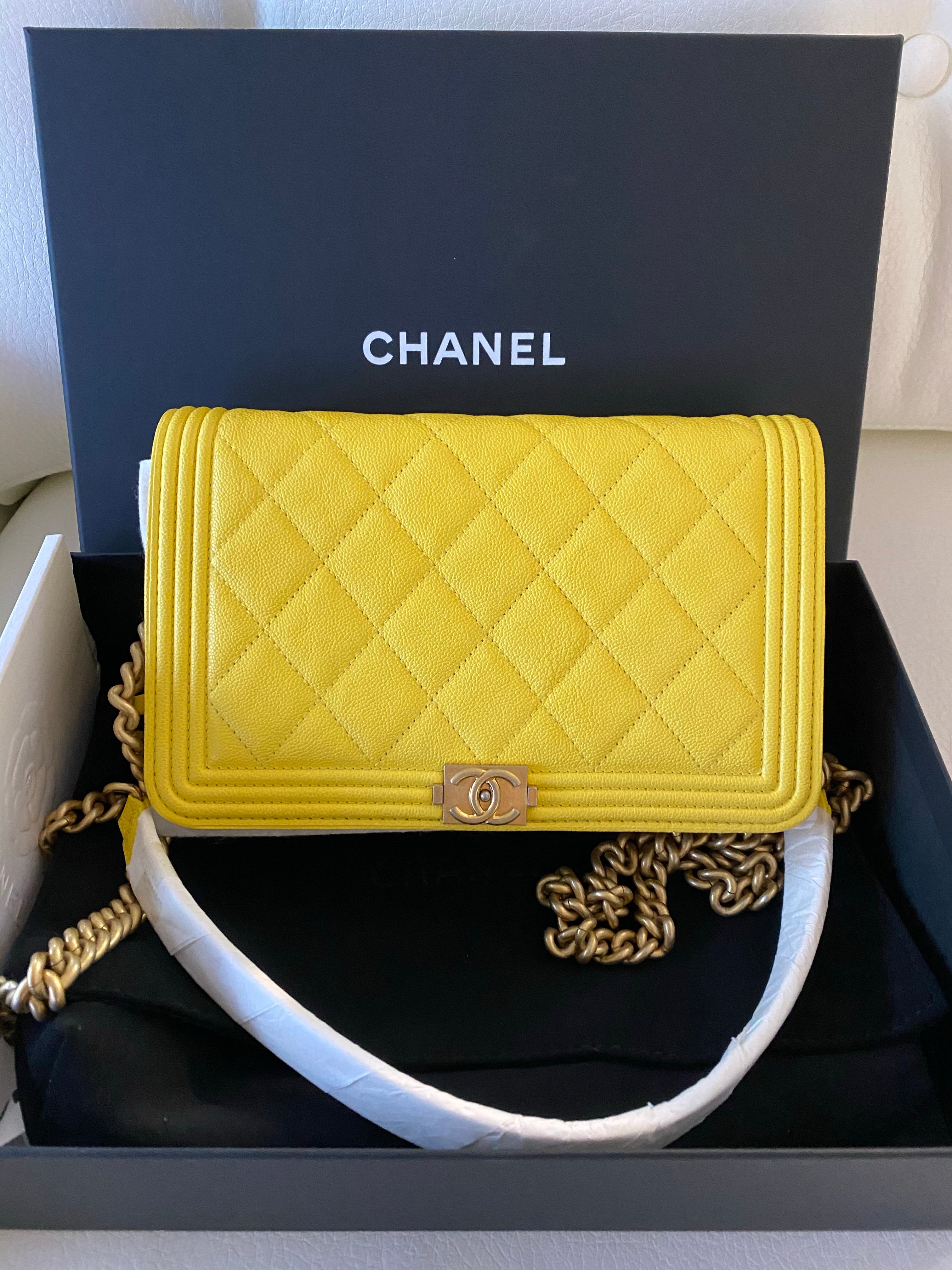 Chanel black boy small flap wallet Womens Fashion Bags  Wallets Wallets   Card holders on Carousell