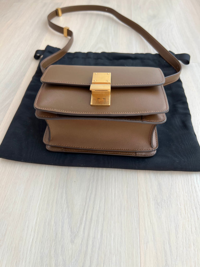 Celine box 2025 bag tan