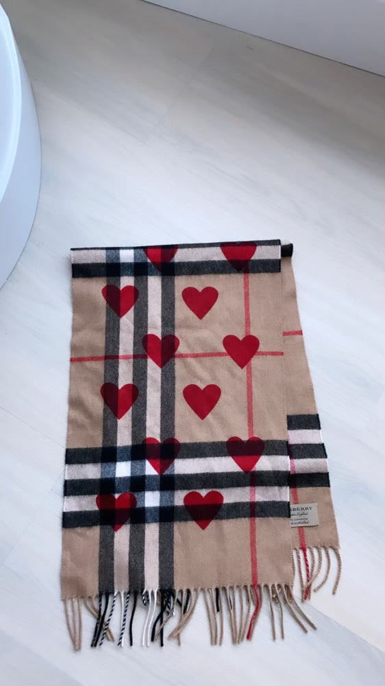 Burberry heart silk scarf Clearance
